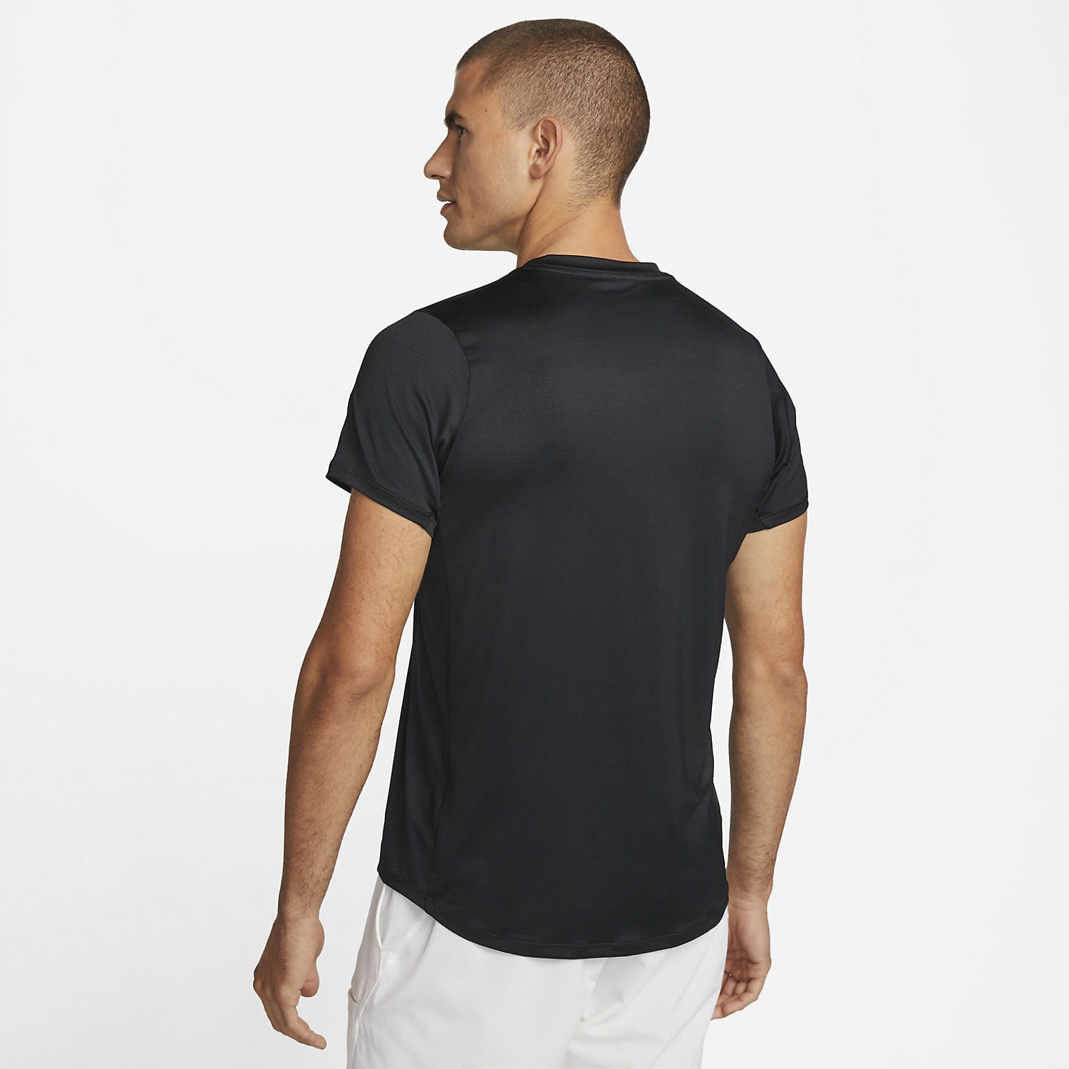 Nike Dri-FIT Advantage Men's Tennis T-Shirt - Black/White