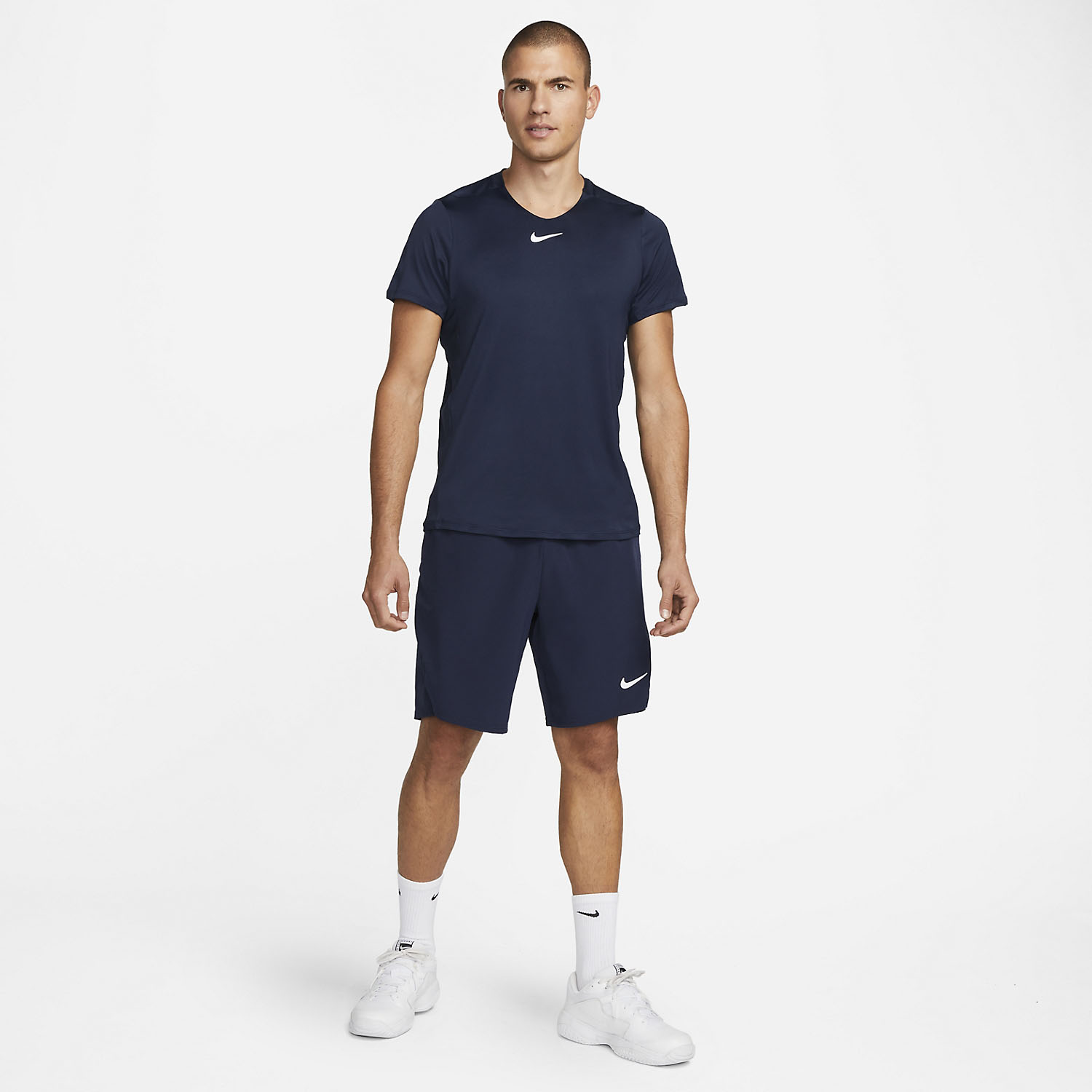 Nike Dri-FIT Advantage Men's Tennis T-Shirt - Obsidian/White