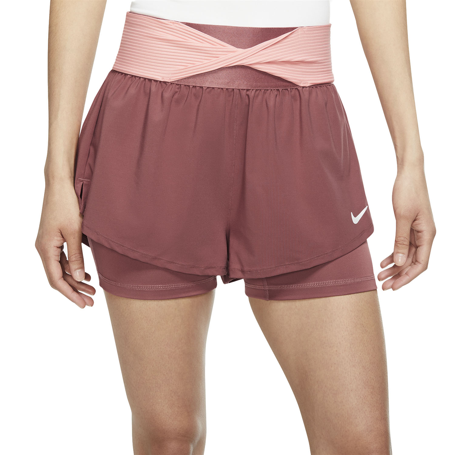 nike strapless top and shorts