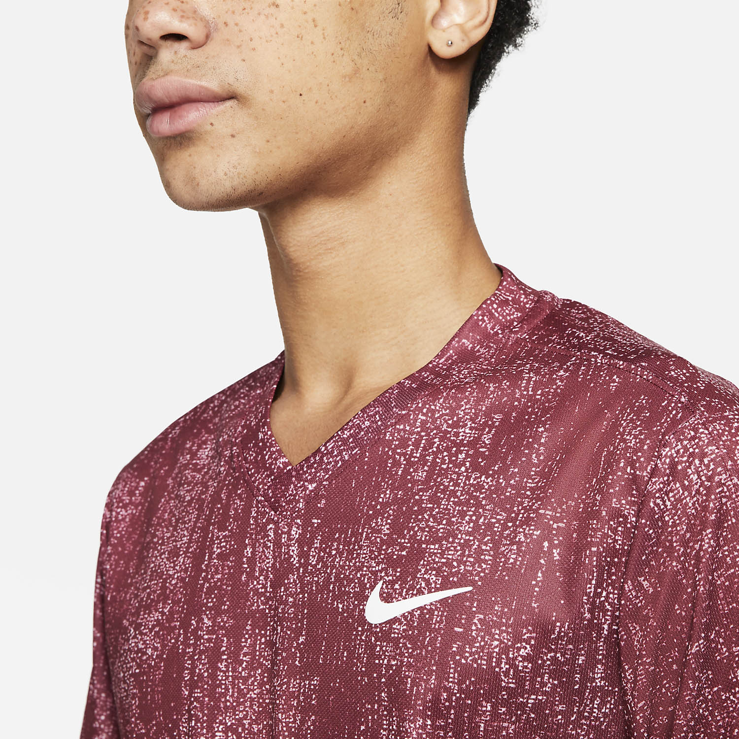 dark beetroot nike shirt