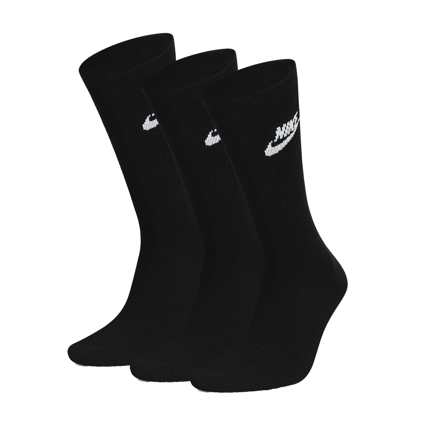 Nike Everyday Essential Logo x 3 Socks - Black/White