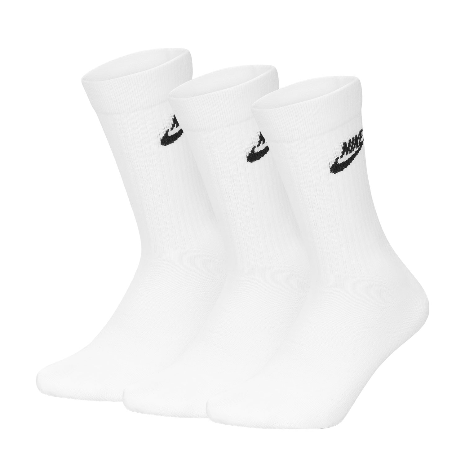 Nike Everyday Essential Logo x 3 Socks - White/Black