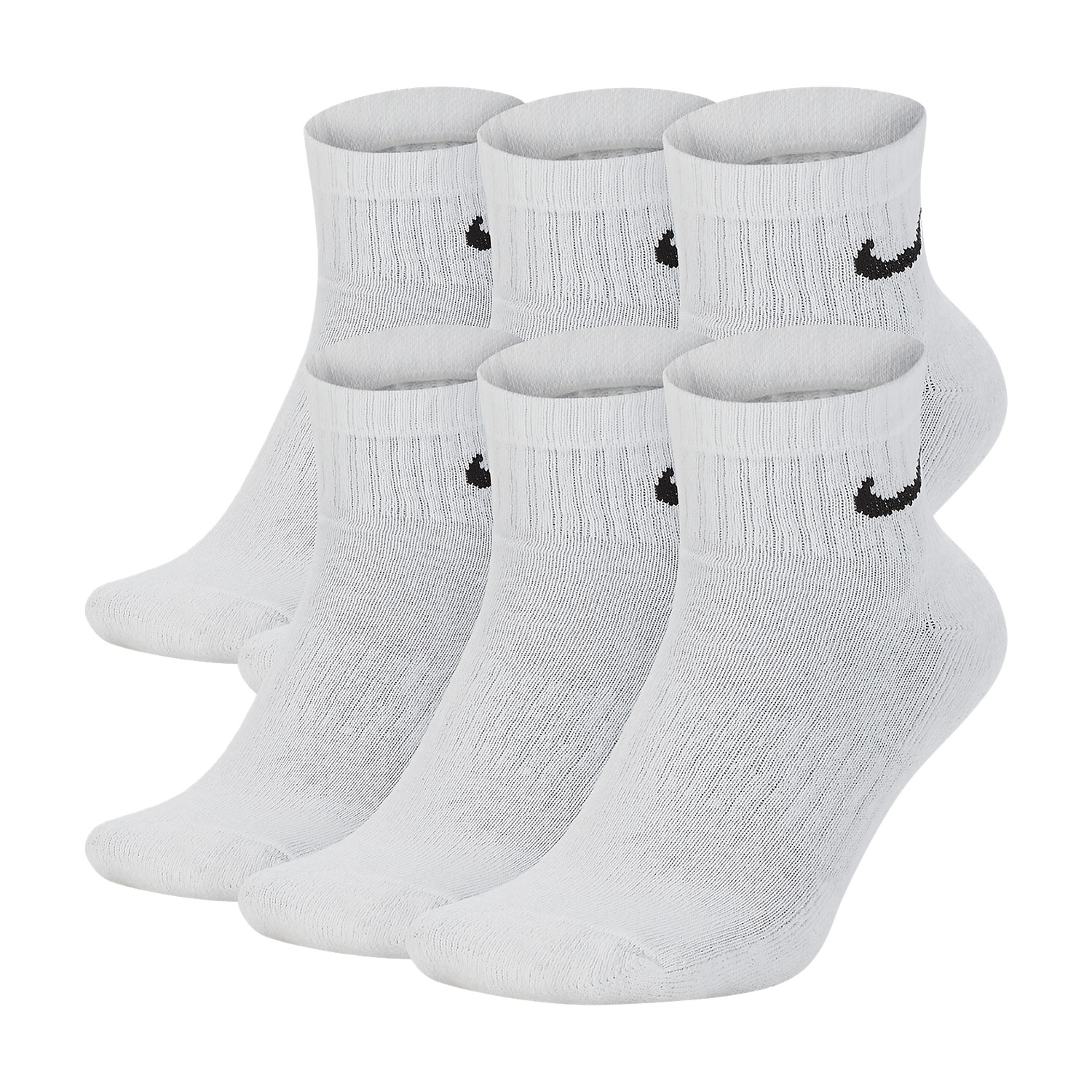 Nike Everyday Cushion x 6 Calze - White/Black