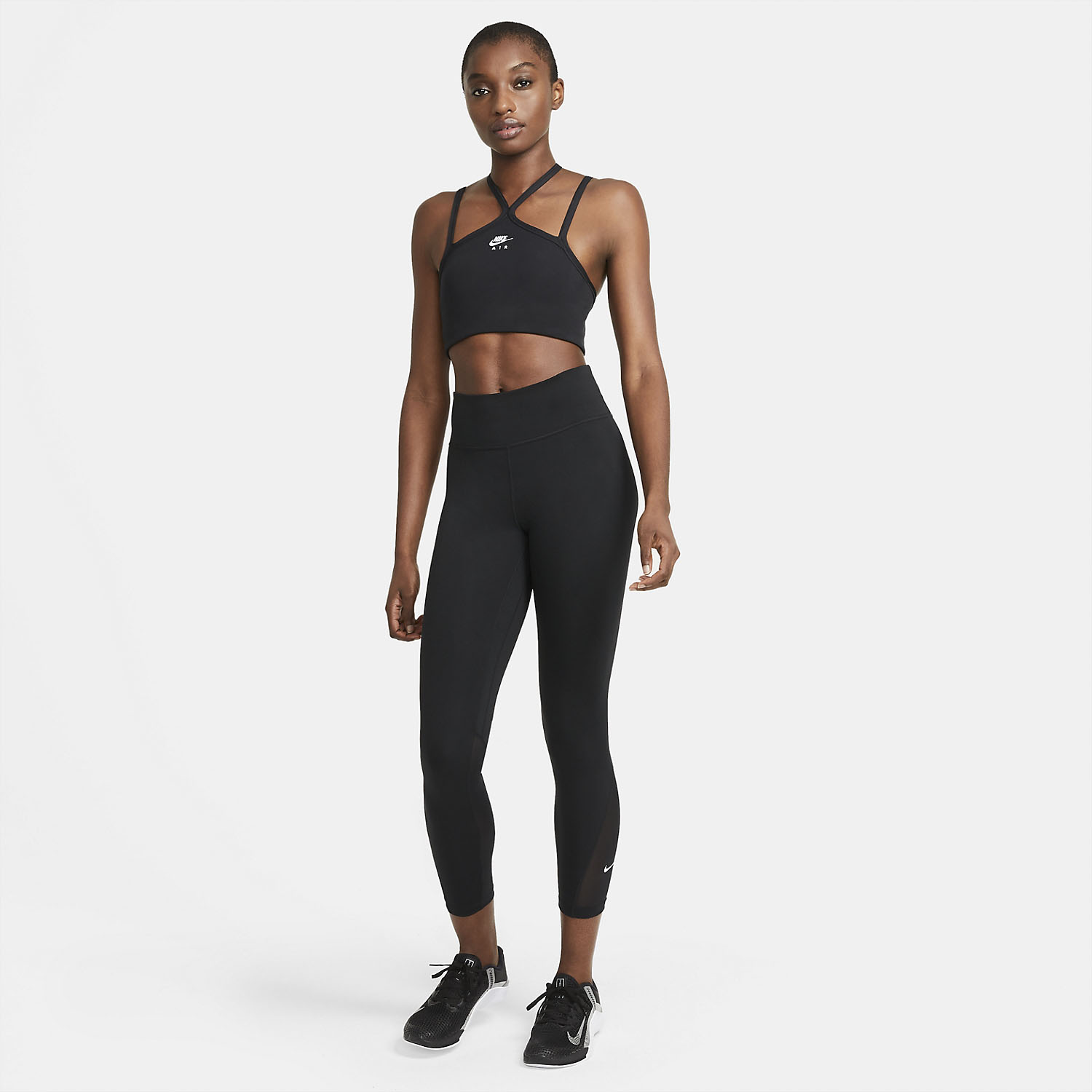 Nike One Mid Rise 7/8 Tights - Black/White