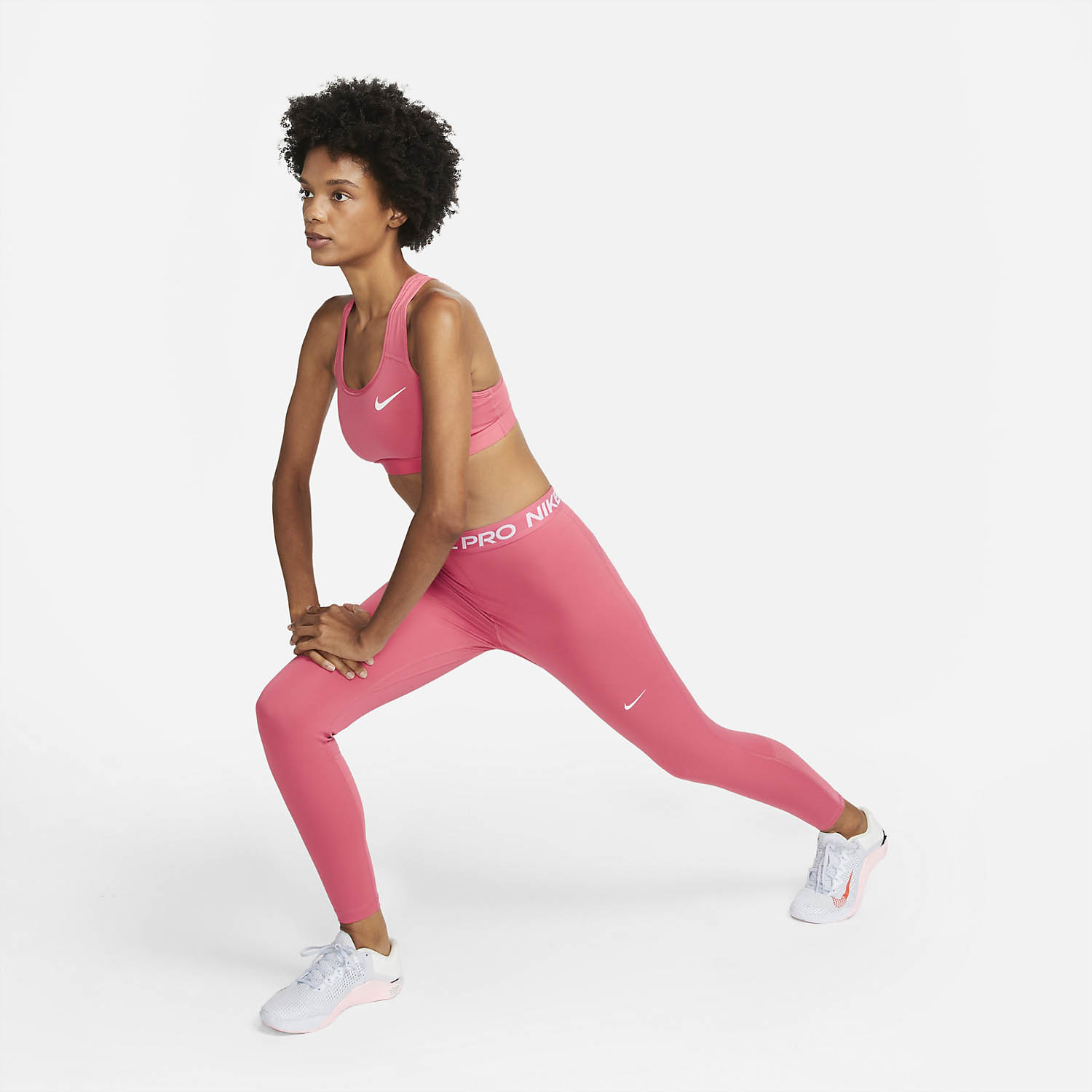Nike Pro 365 7/8 Tights de Tenis Mujer - Archaeo Pink/White