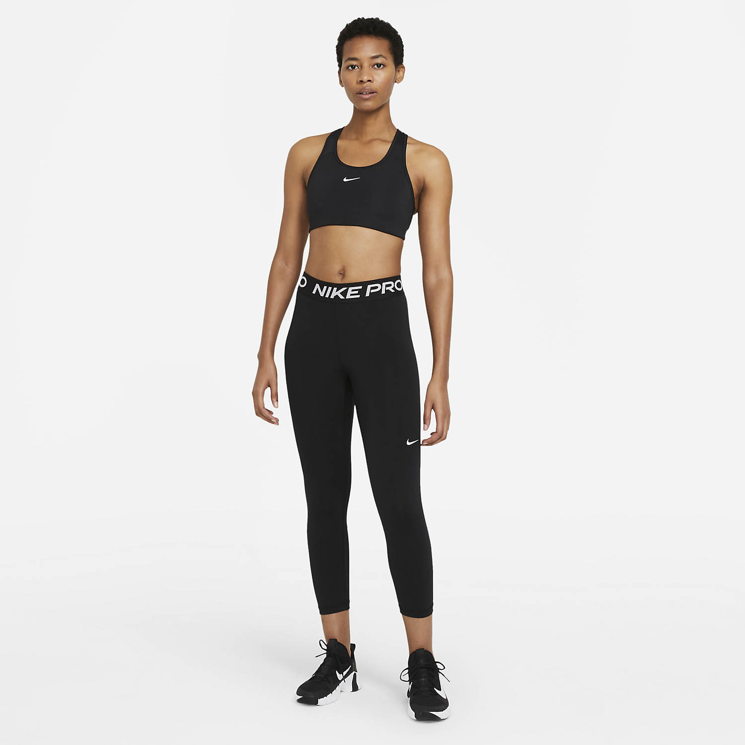 Nike Pro 365 Logo Women's Tennis Tights - Black/White
