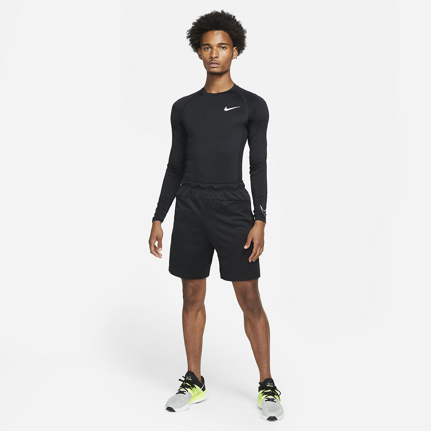 Nike Pro Dri-FIT Swoosh Men's Tennis Shirt - Black/White