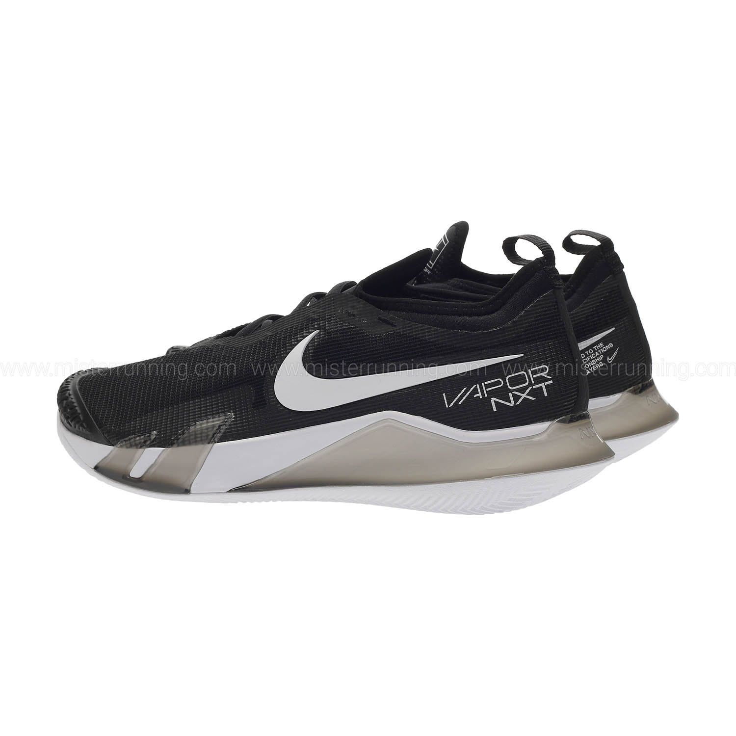 nike men's react vapor nxt tennis shoes white and black
