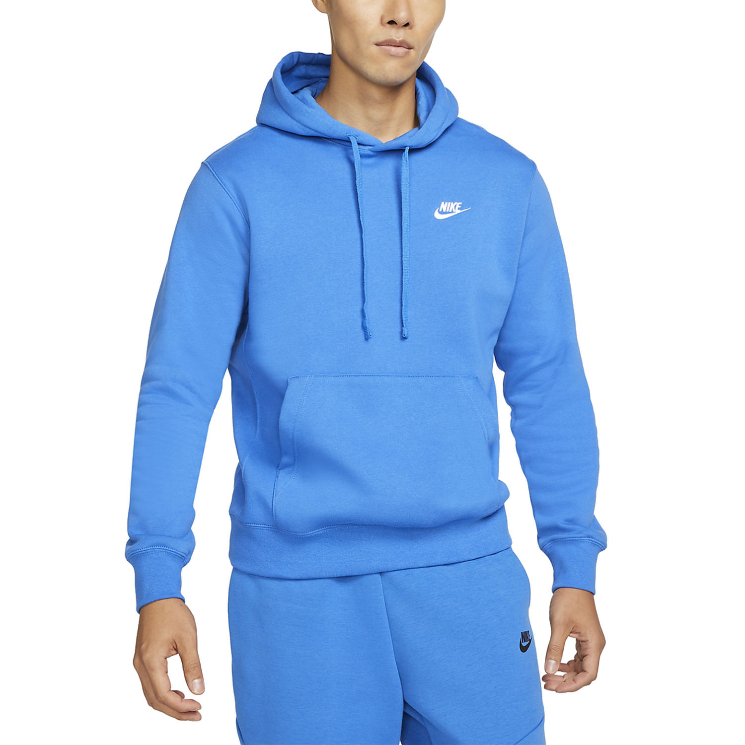 Nike Sportswear Club Men's Tennis Hoodie - Signal Blue/White