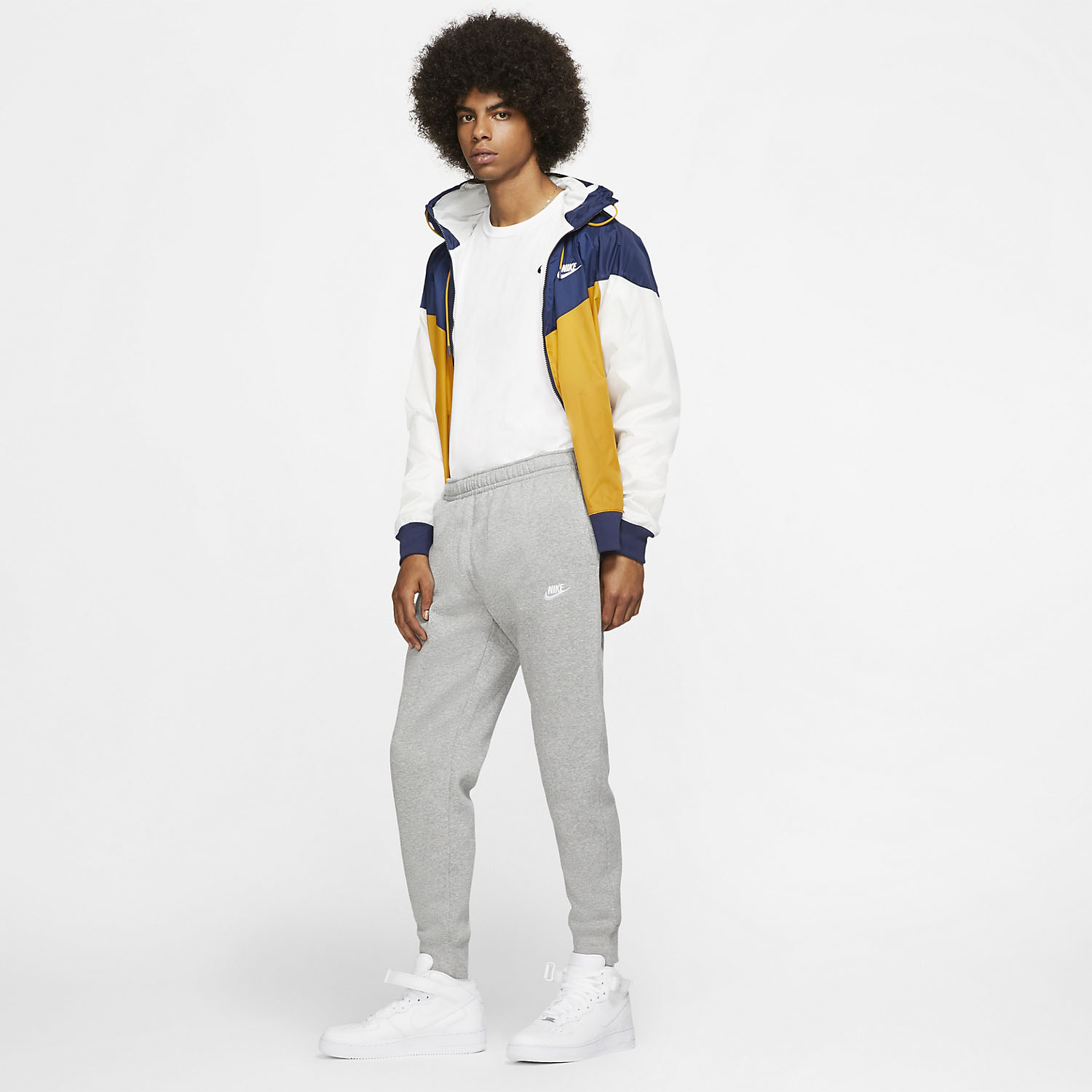 Nike Sportswear Club Pantaloni - Dark Grey Heather/Matte Silver/White