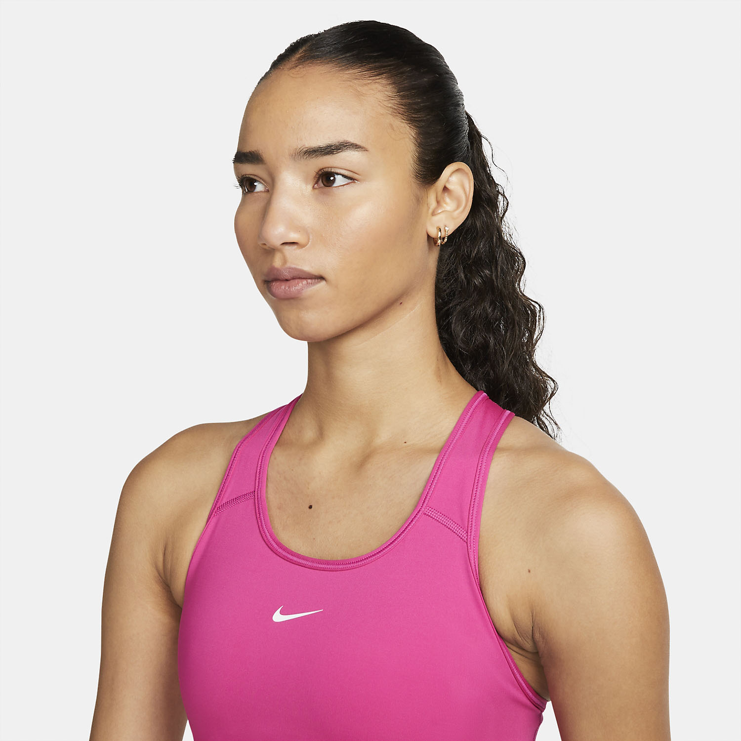 Nike Swoosh Women's Sports Bra - Active Pink/White