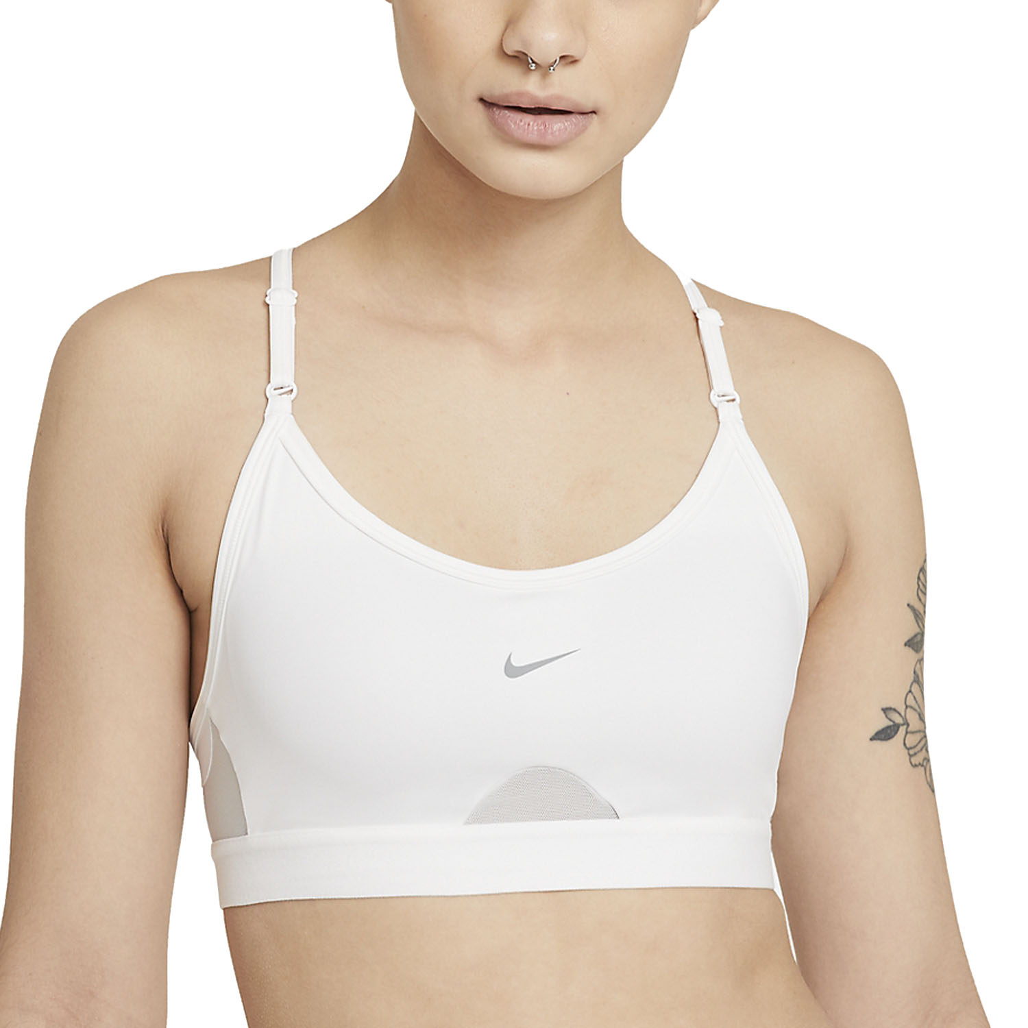 nike indy sports bra white