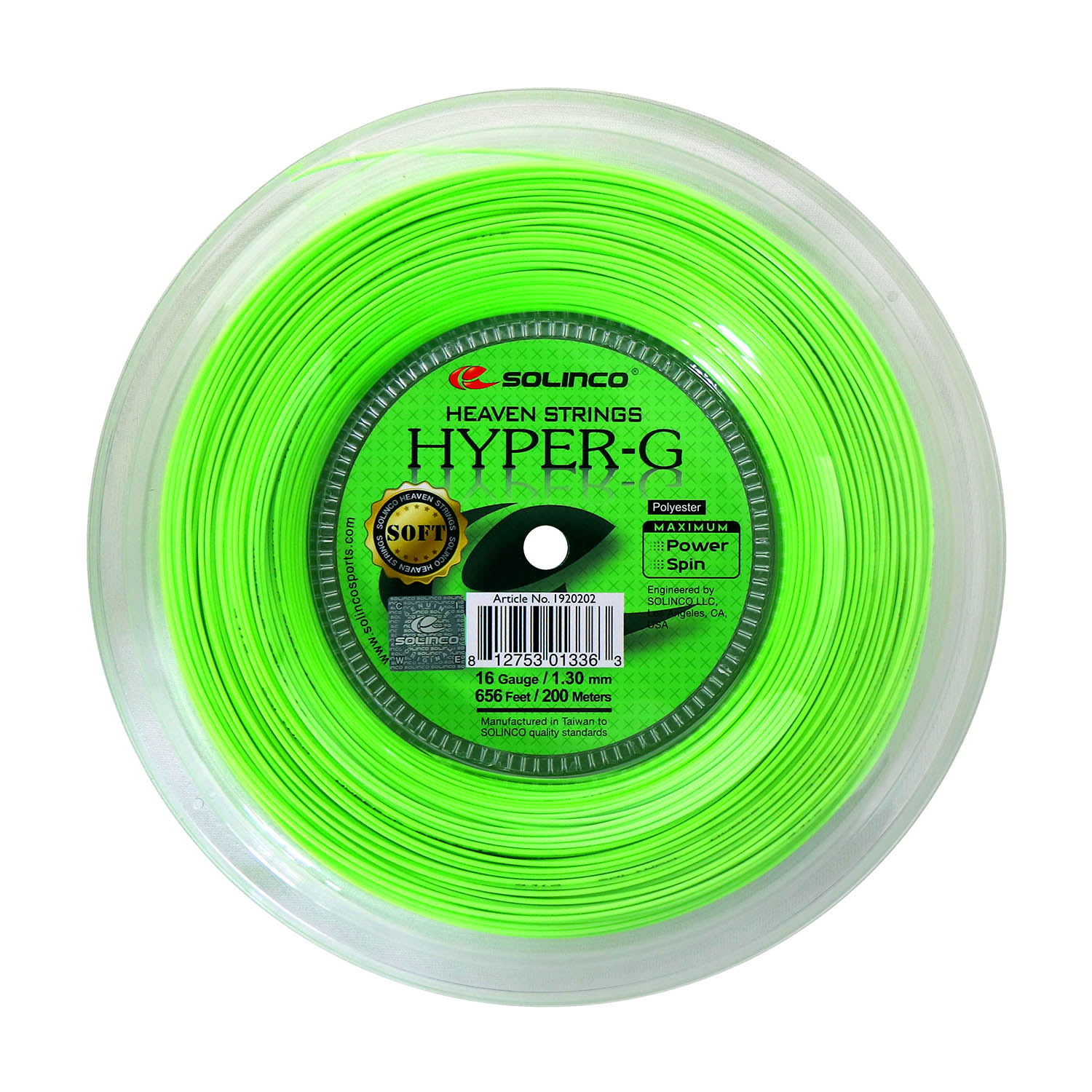 Solinco Hyper G Soft 1.30 Bobina 200 m - Green