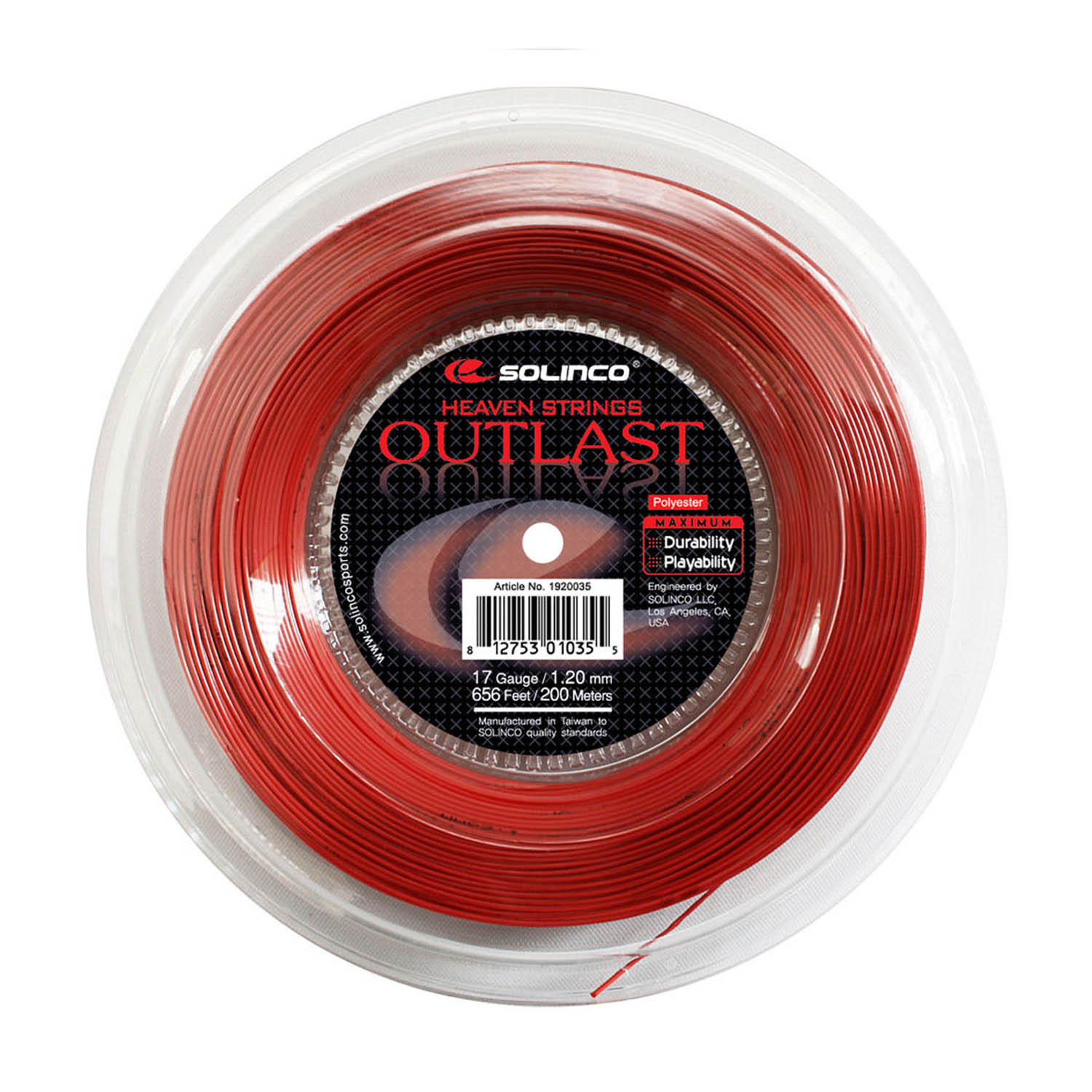 Solinco Outlast 1.20 200 m Reel - Red