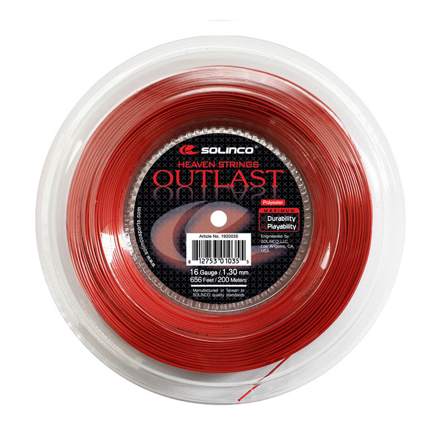 Solinco Outlast 1.30 200 m Reel - Red