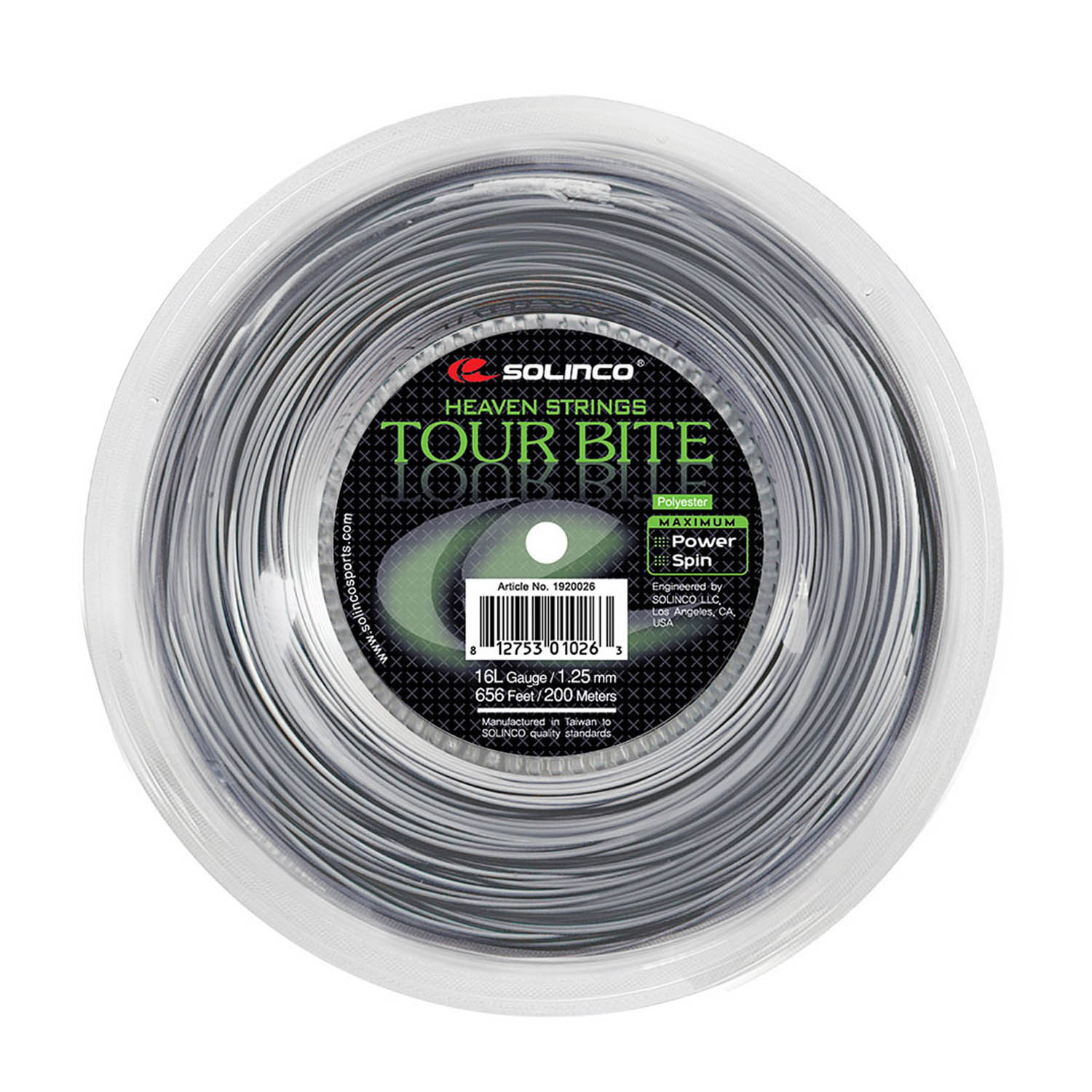 Solinco Tour Bite 1.25 200 m Reel - Grey