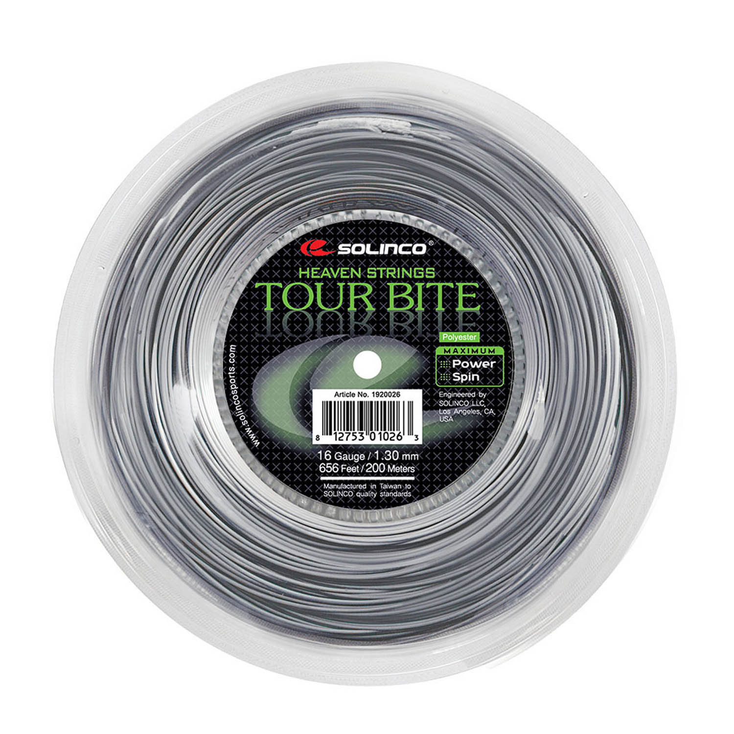 Solinco Tour Bite 1.30 200 m Reel - Grey