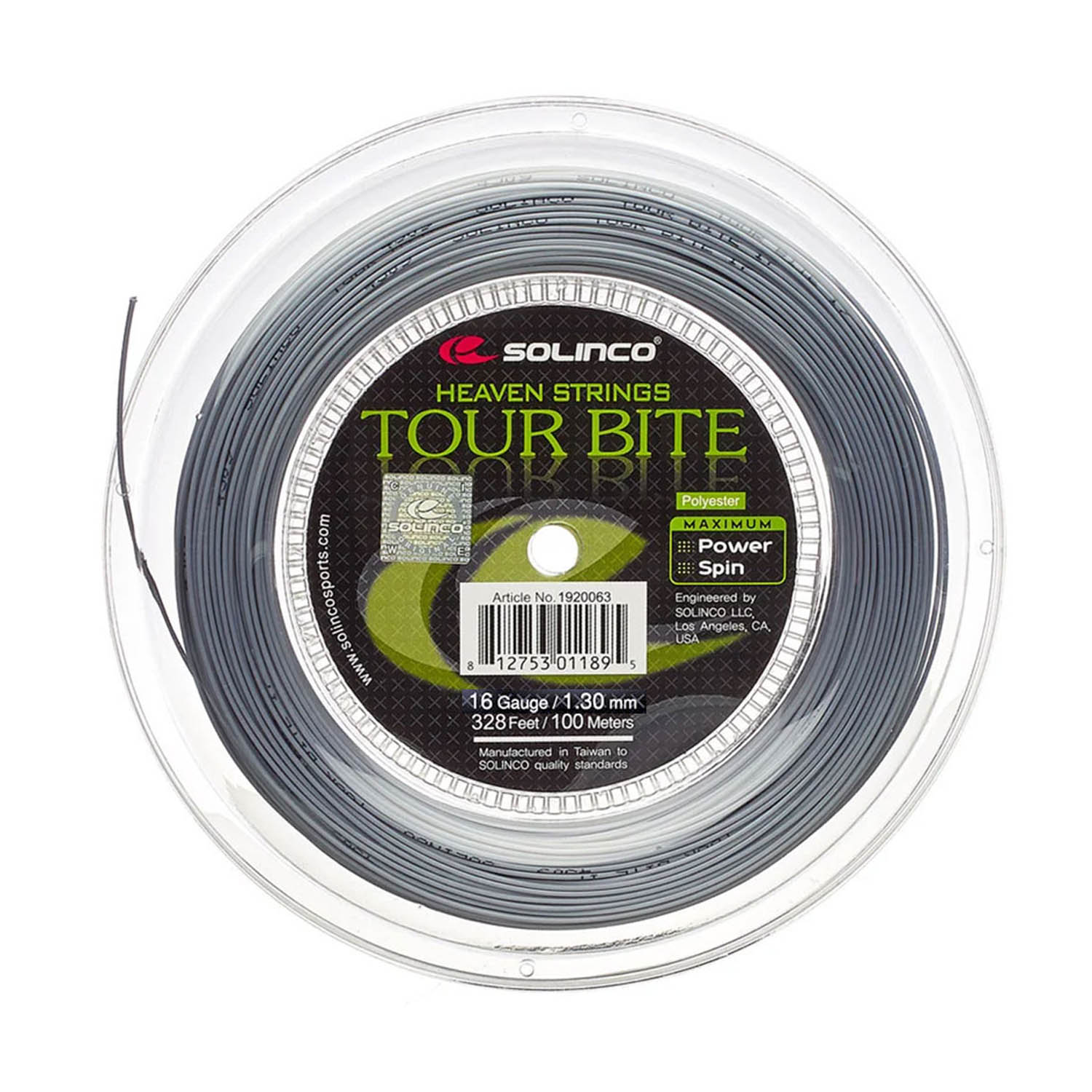 Solinco Tour Bite Mini 1.30 100 m Reel - Grey
