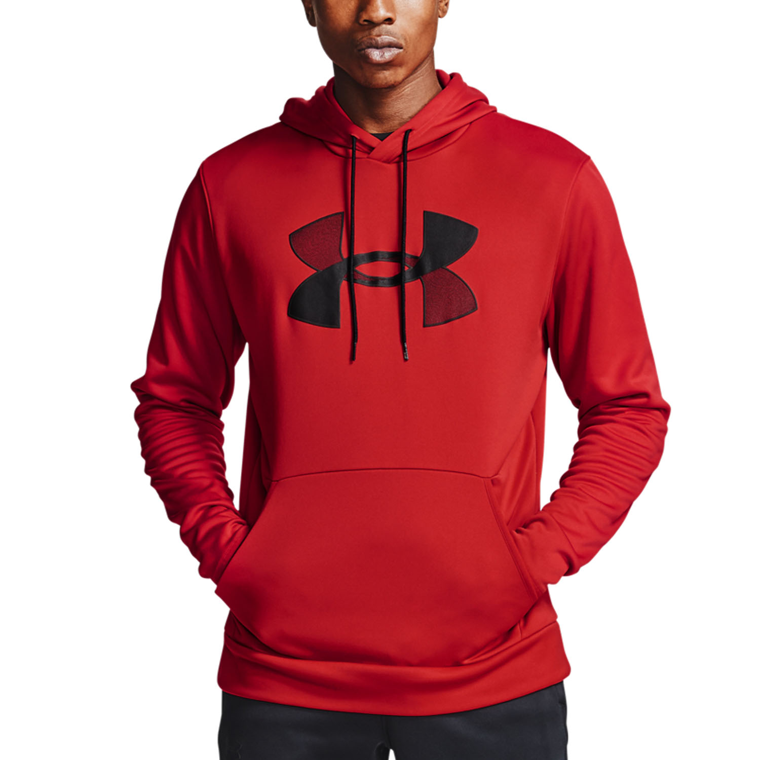 under armour red and black hoodie