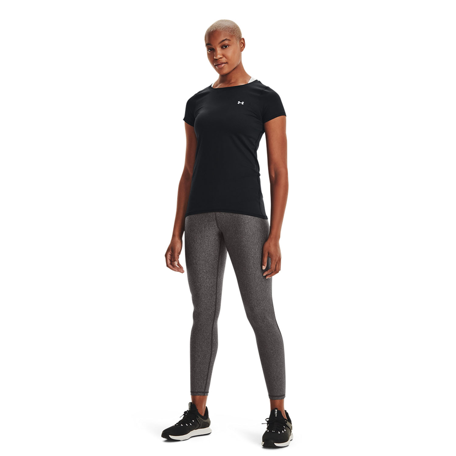 Under Armour HeatGear Armour Camiseta - Black/Metallic Silver