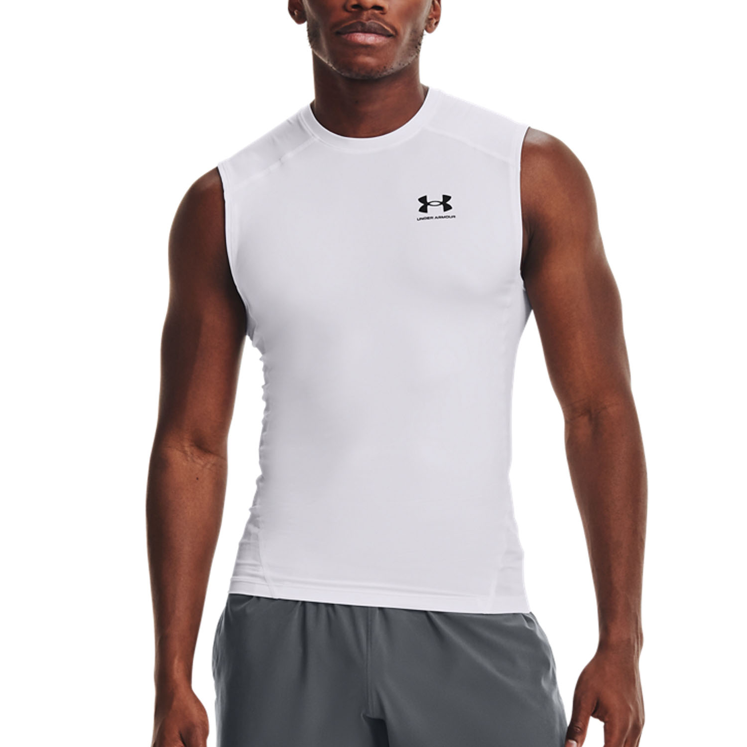 Under Armour HeatGear Compression Canotta - White/Black