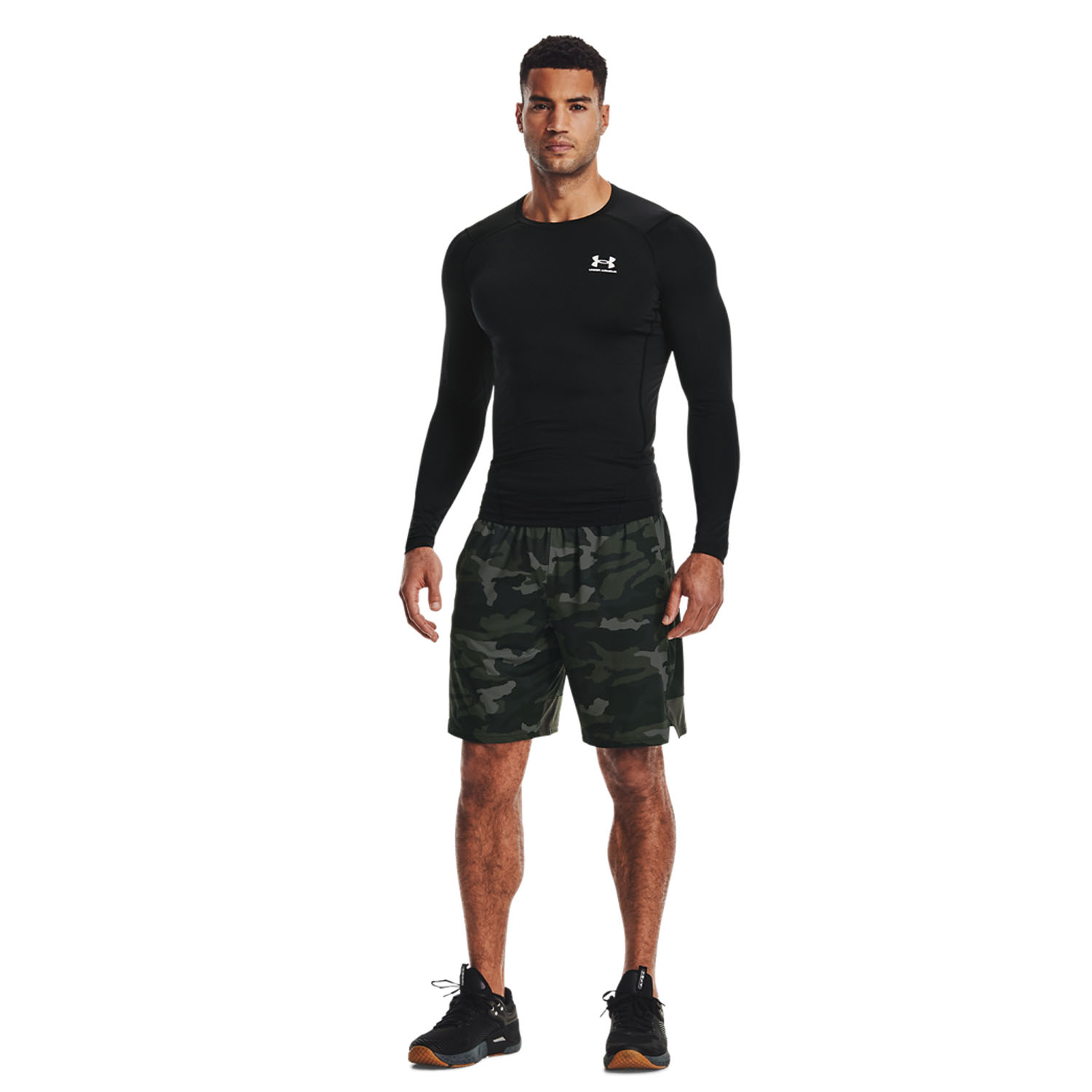 Under Armour HeatGear Compression Maglia - Black/White