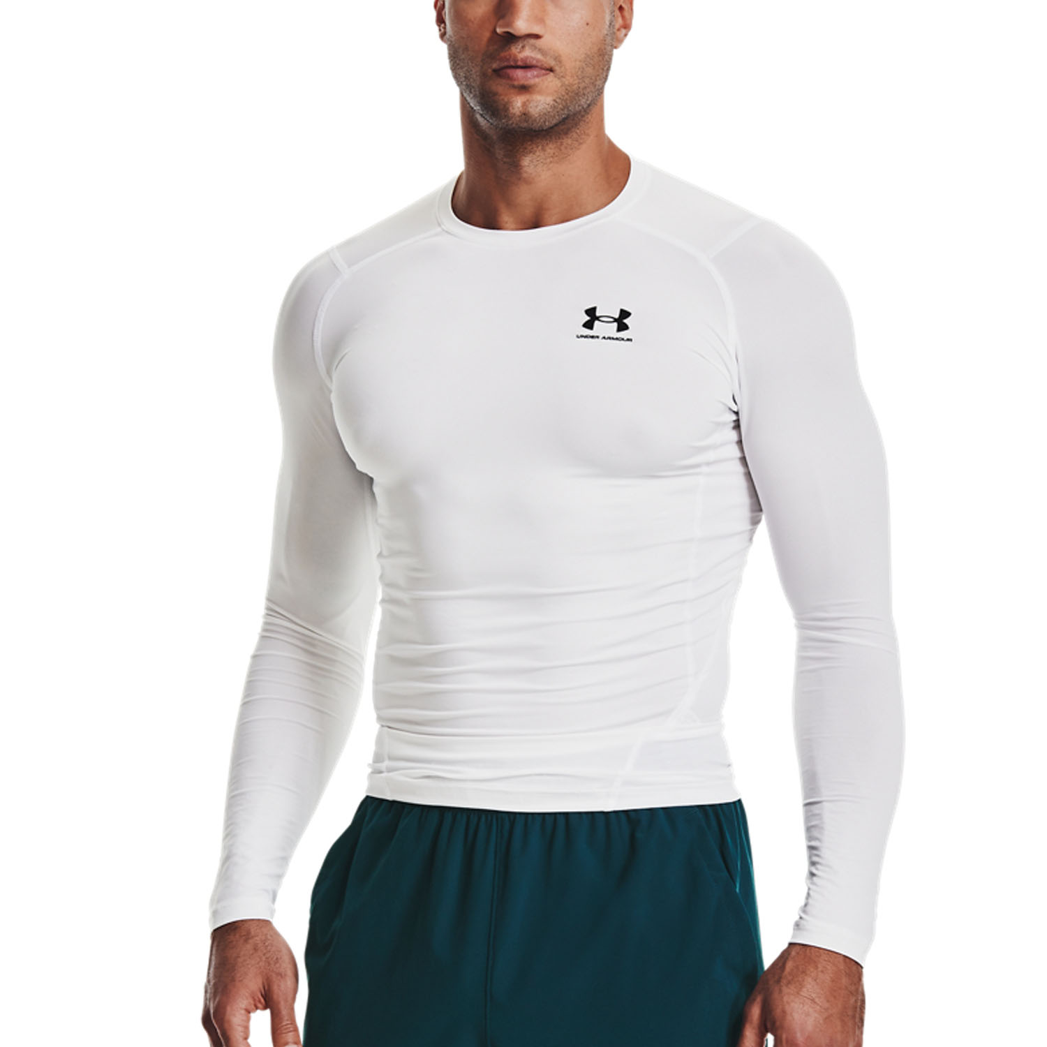 Under Armour HeatGear Compression Camisa Tenis Hombre White