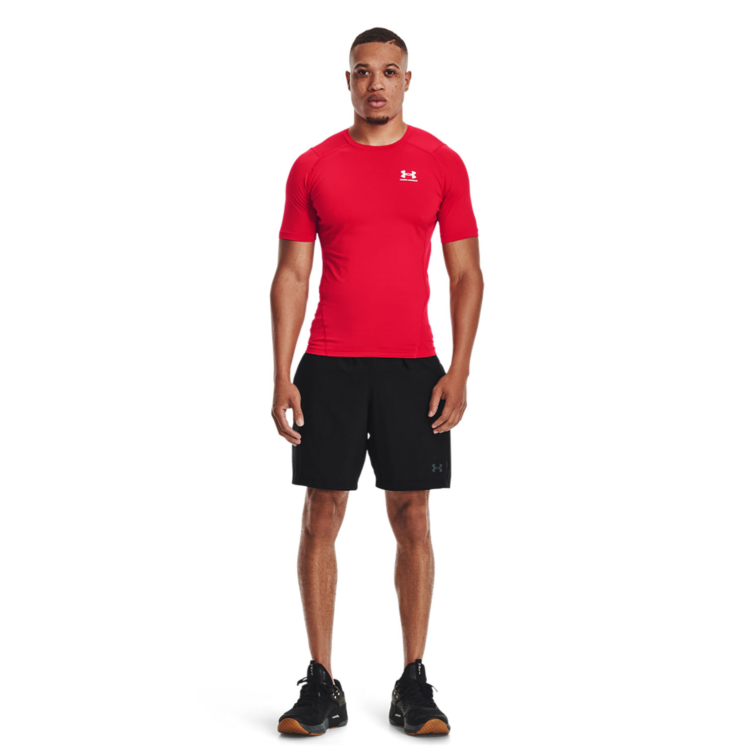 Under Armour HeatGear Compression T-Shirt - Red/White