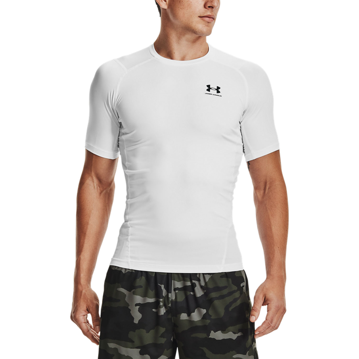 Under Armour HeatGear Compression Camiseta - White/Black