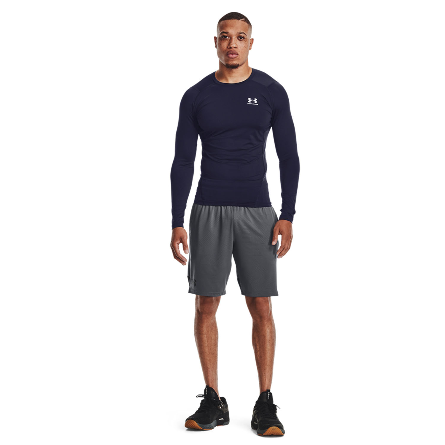 Under Armour HeatGear Compression Camisa - Midnight Navy/White