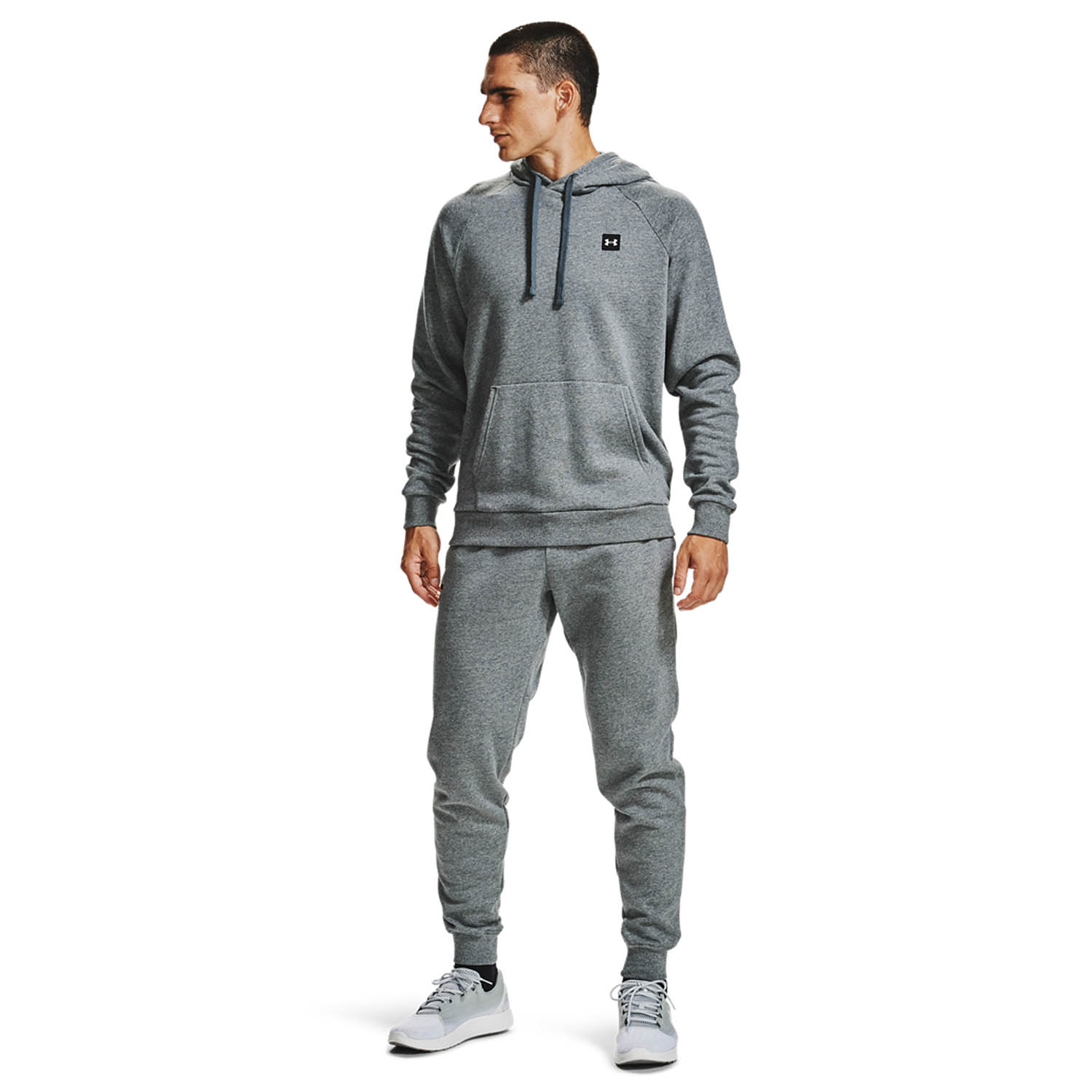 Under Armour Rival Fleece Sudadera - Pitch Gray Light Heather/Onyx White