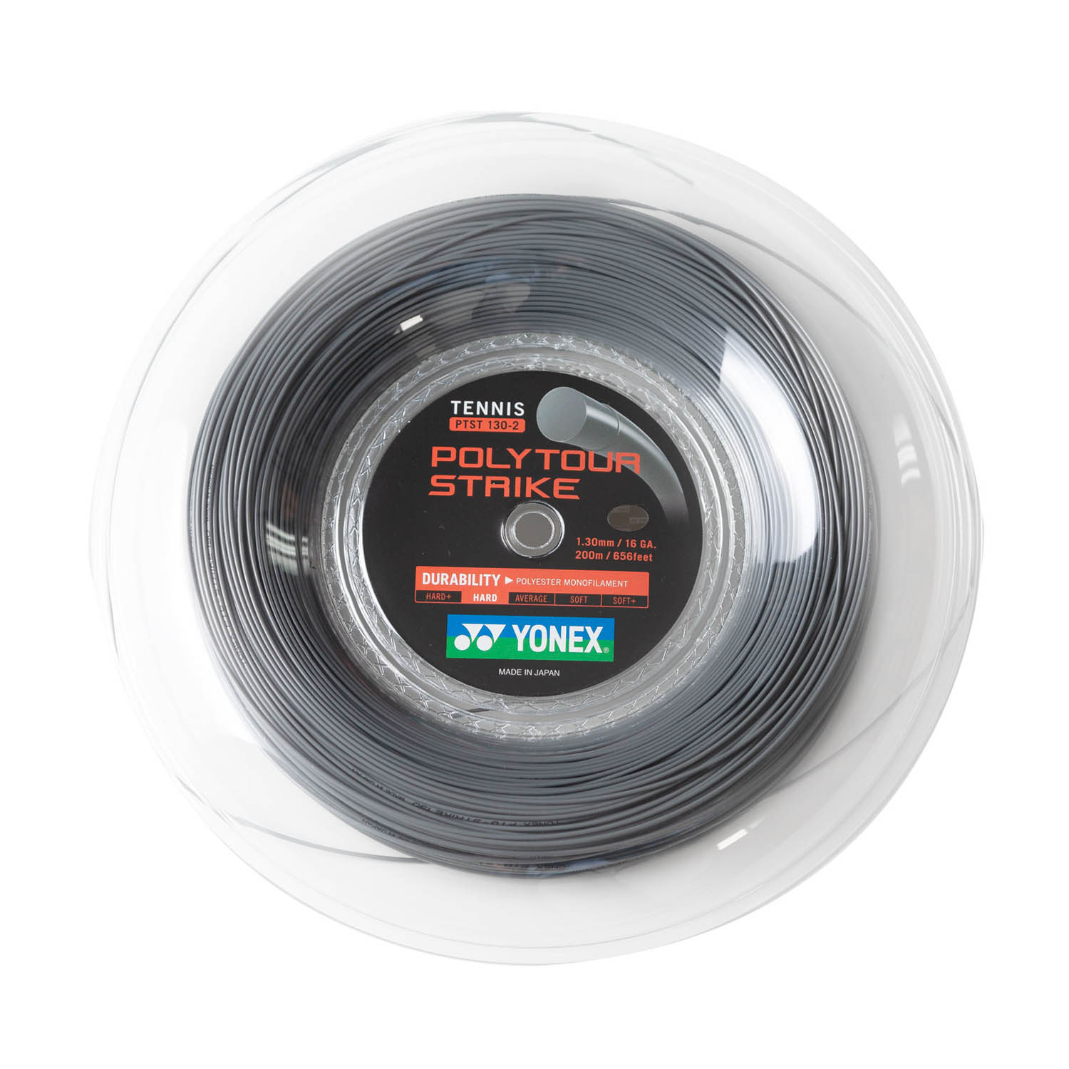 Yonex PolyTour Strike 1.30 200 m Reel - Grey