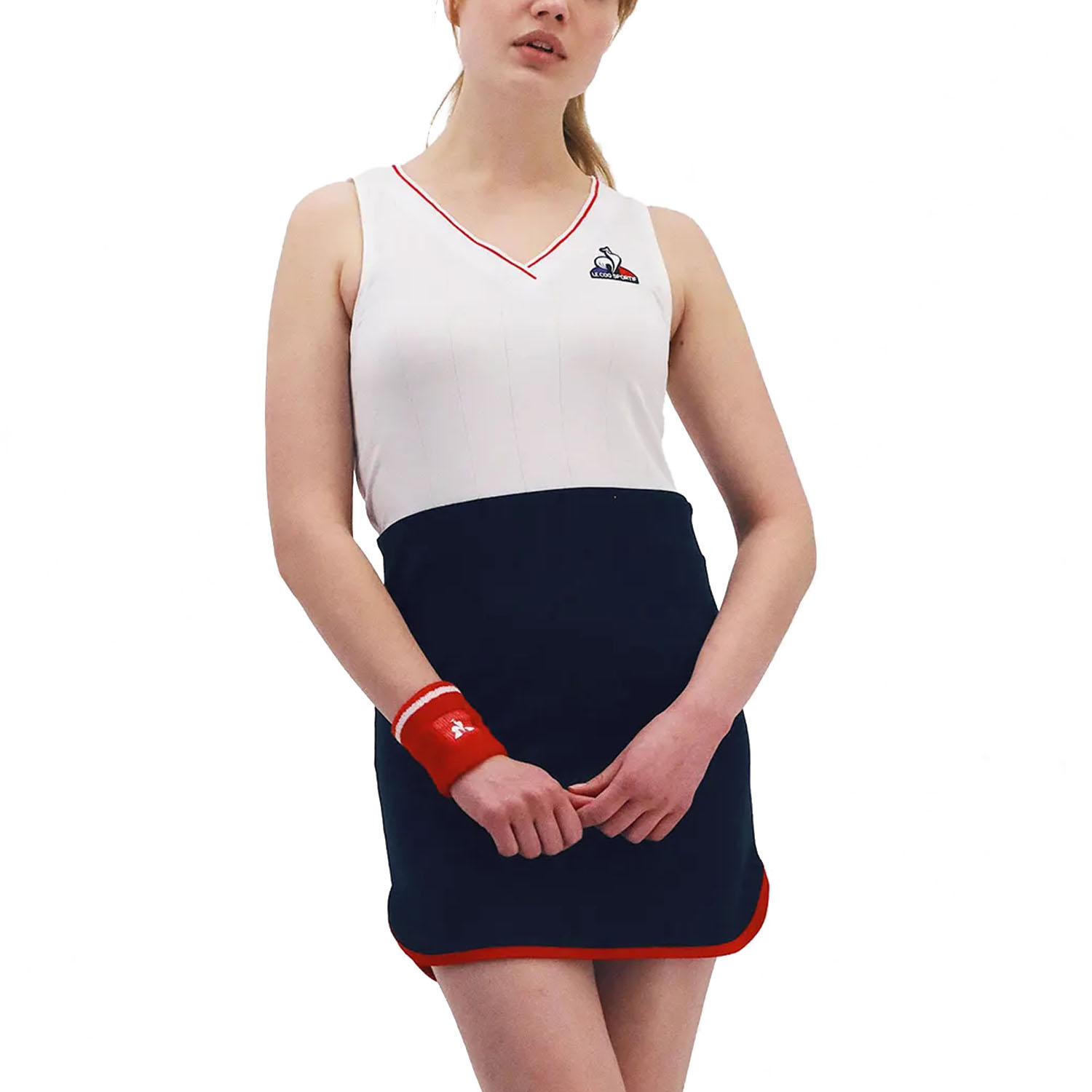 Le Coq Sportif Logo Dress - New Optical White/Sky Captain