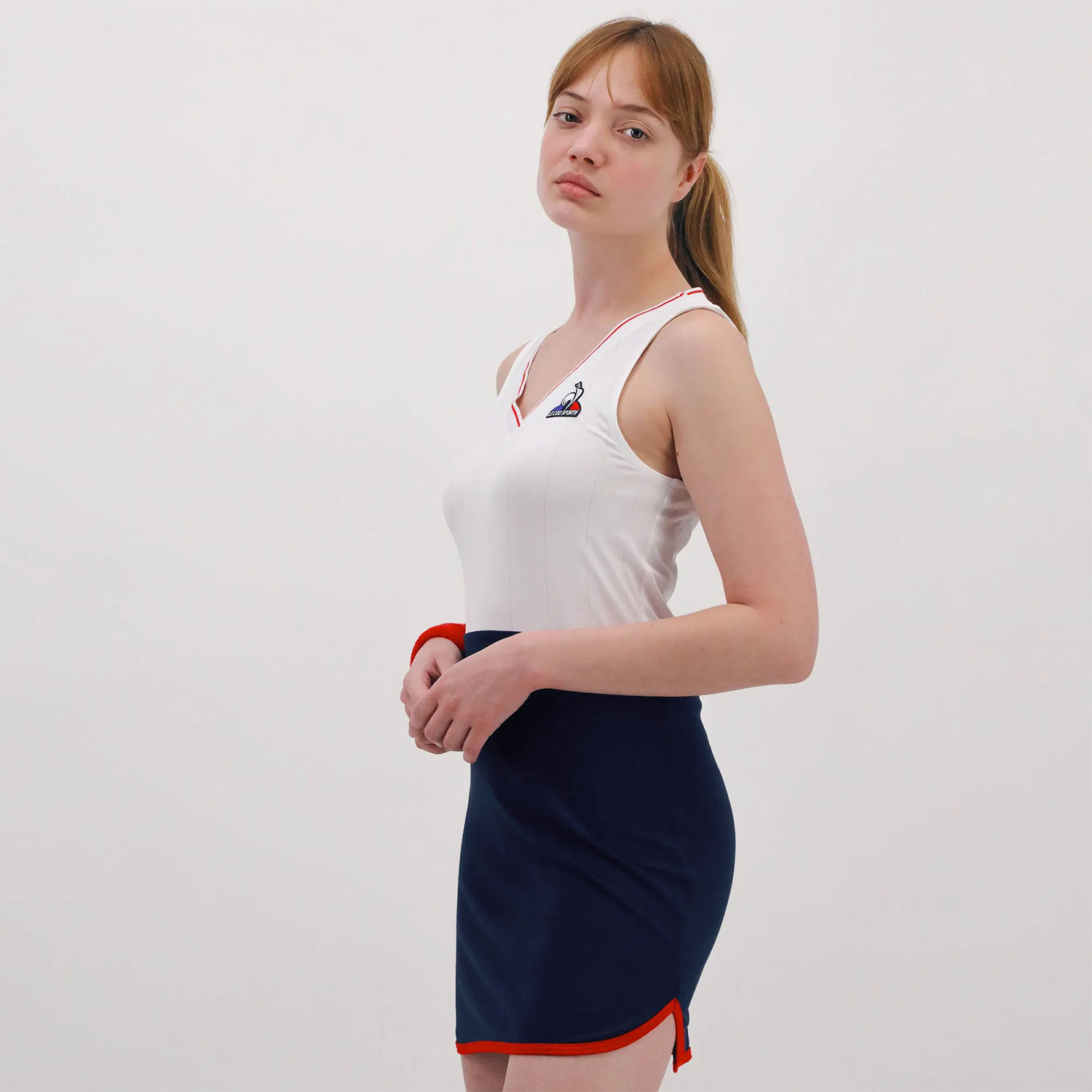 Le Coq Sportif Logo Women s Tennis Dress New Optical White