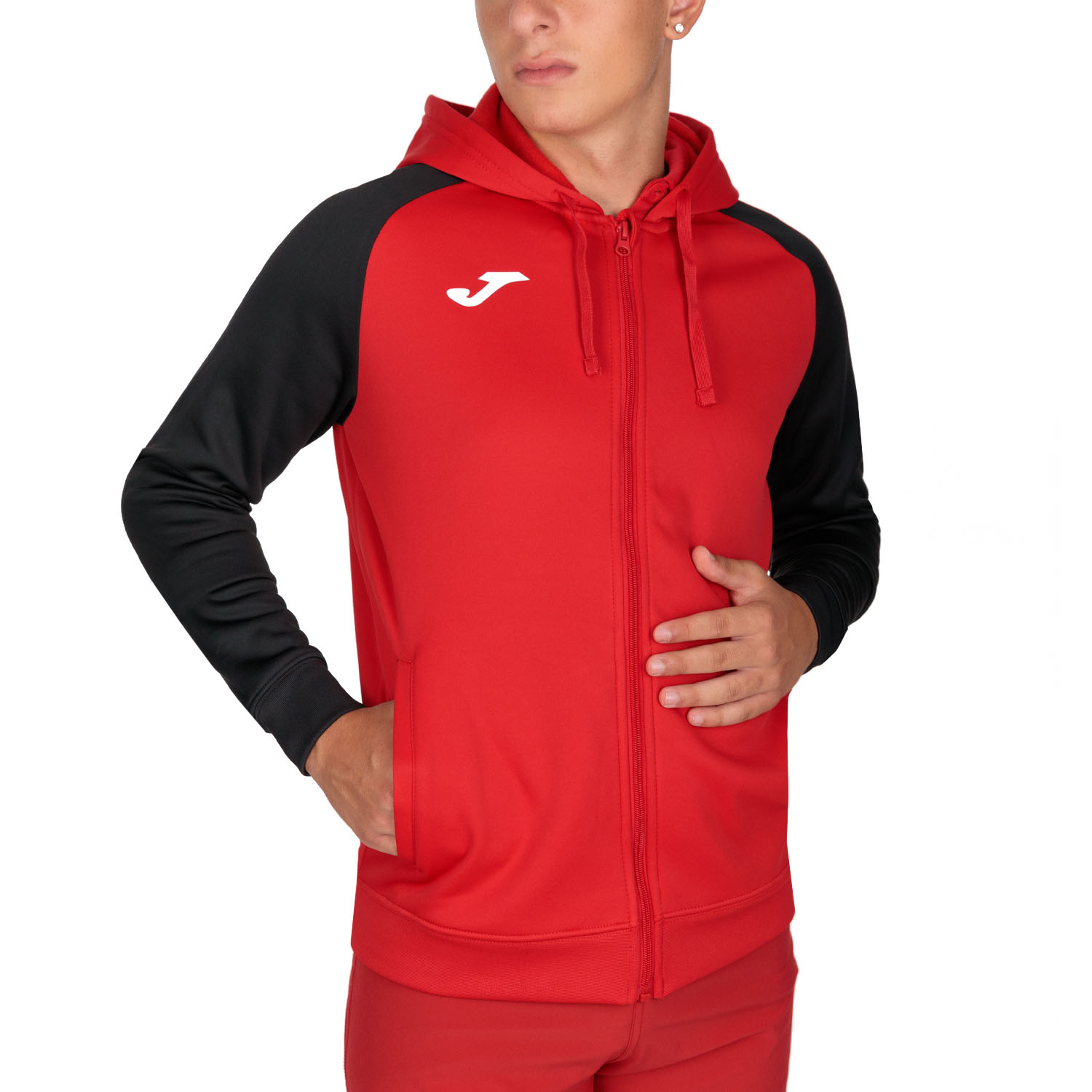 Joma Academy IV Hoodie - Red/Black