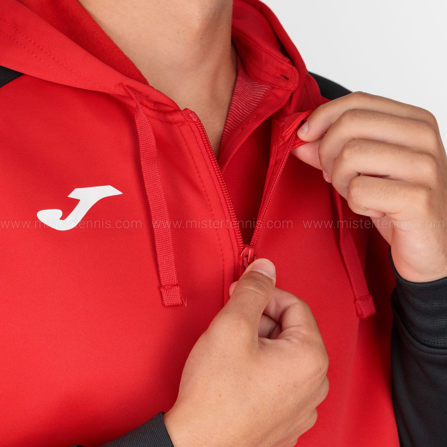 Joma Academy IV Hoodie - Red/Black