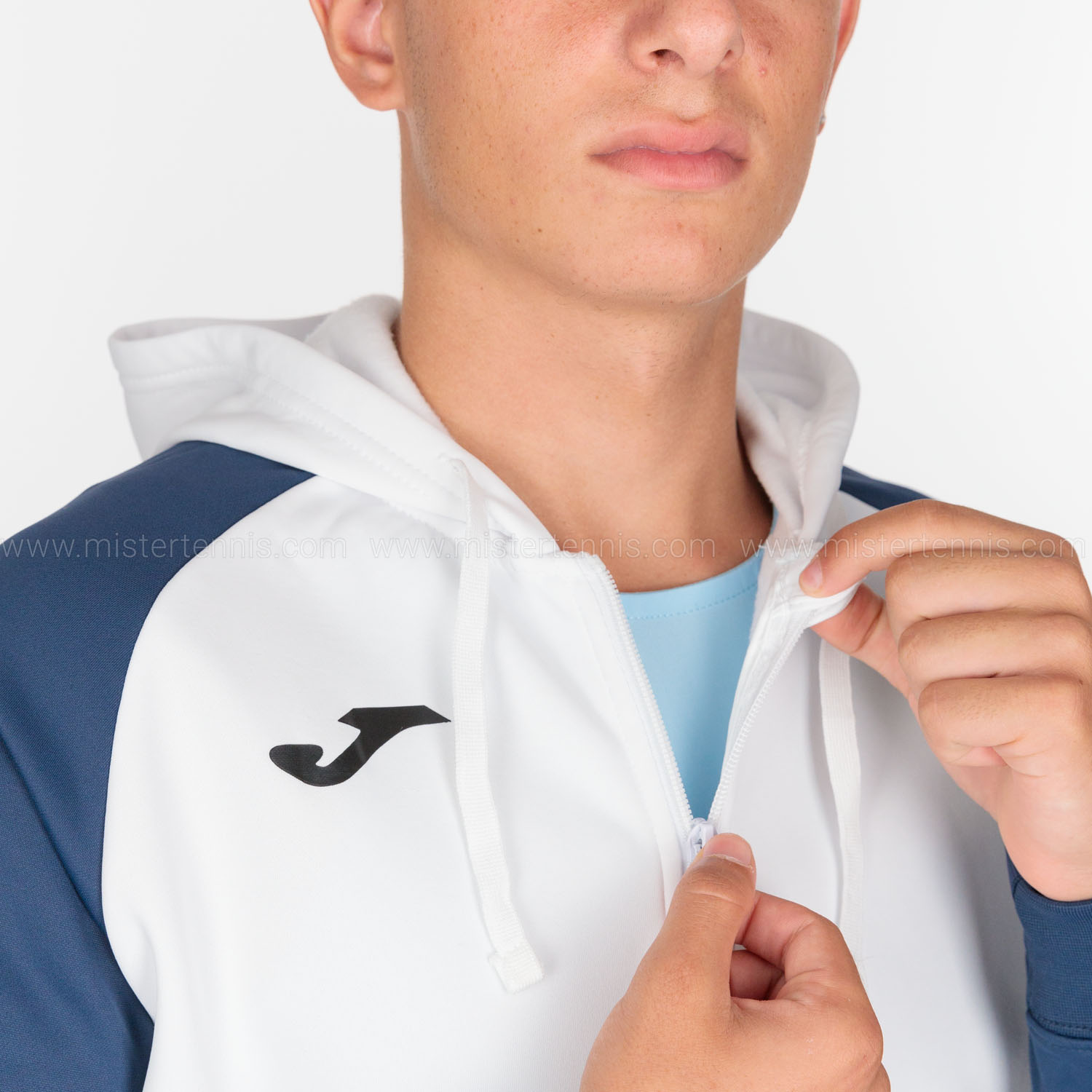 Joma Academy IV Hoodie - White/Navy