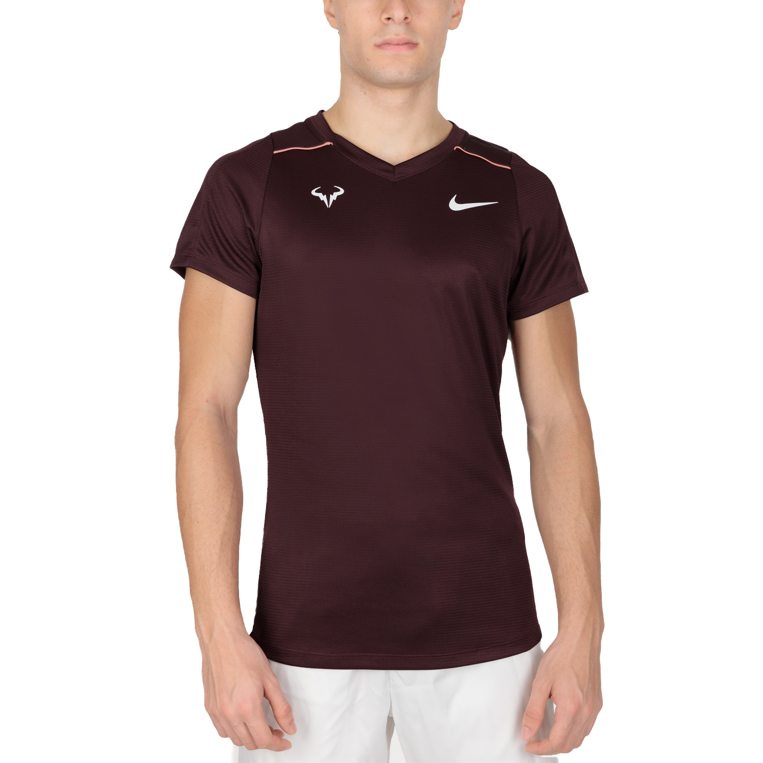 Nike Dri-FIT Rafa Challenger Men's Tennis T-Shirt Burgundy Crush