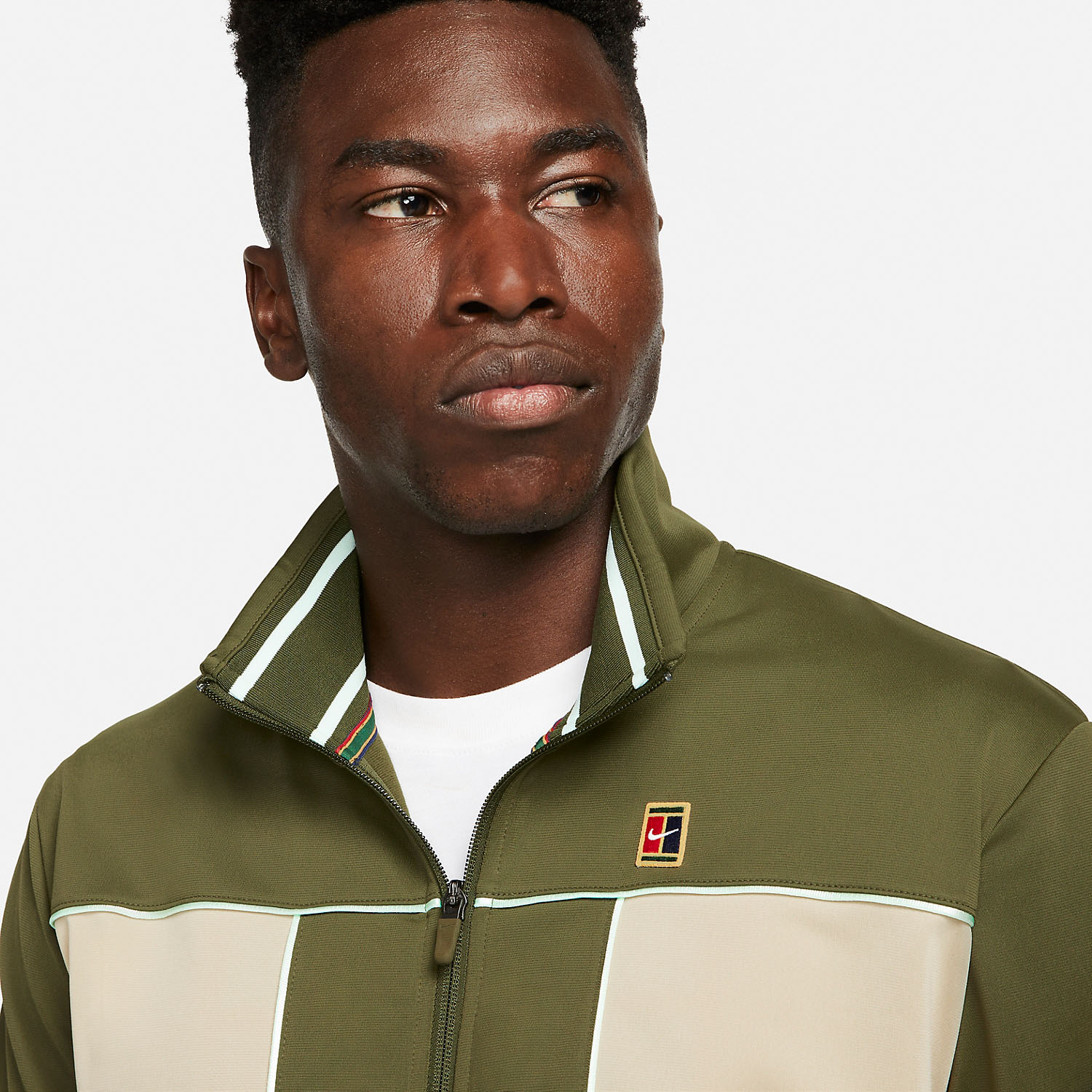 Nike Heritage Men s Tennis Jacket Rough Green Sesame Mint Foam