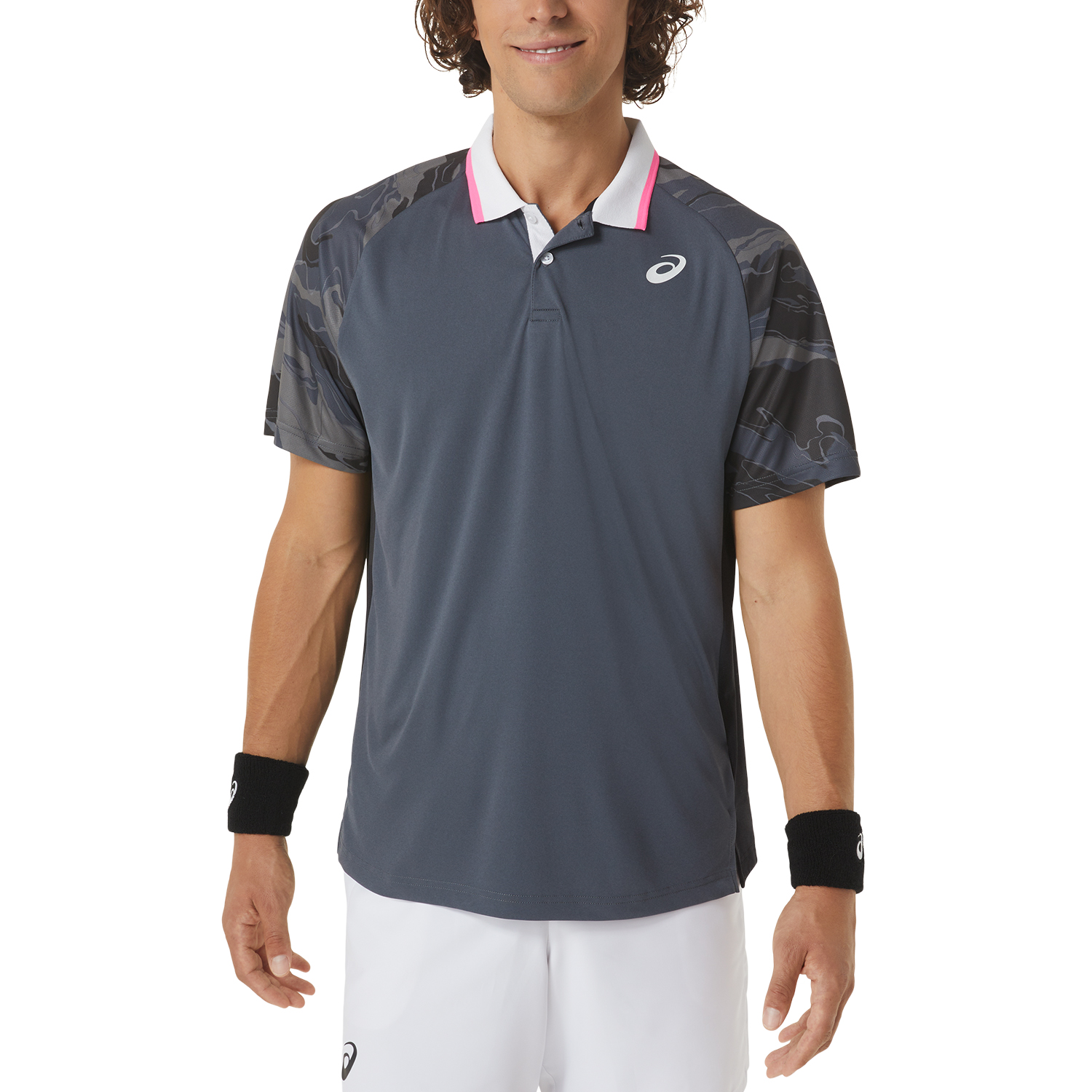 Asics Court Graphic Polo - Carrier Grey