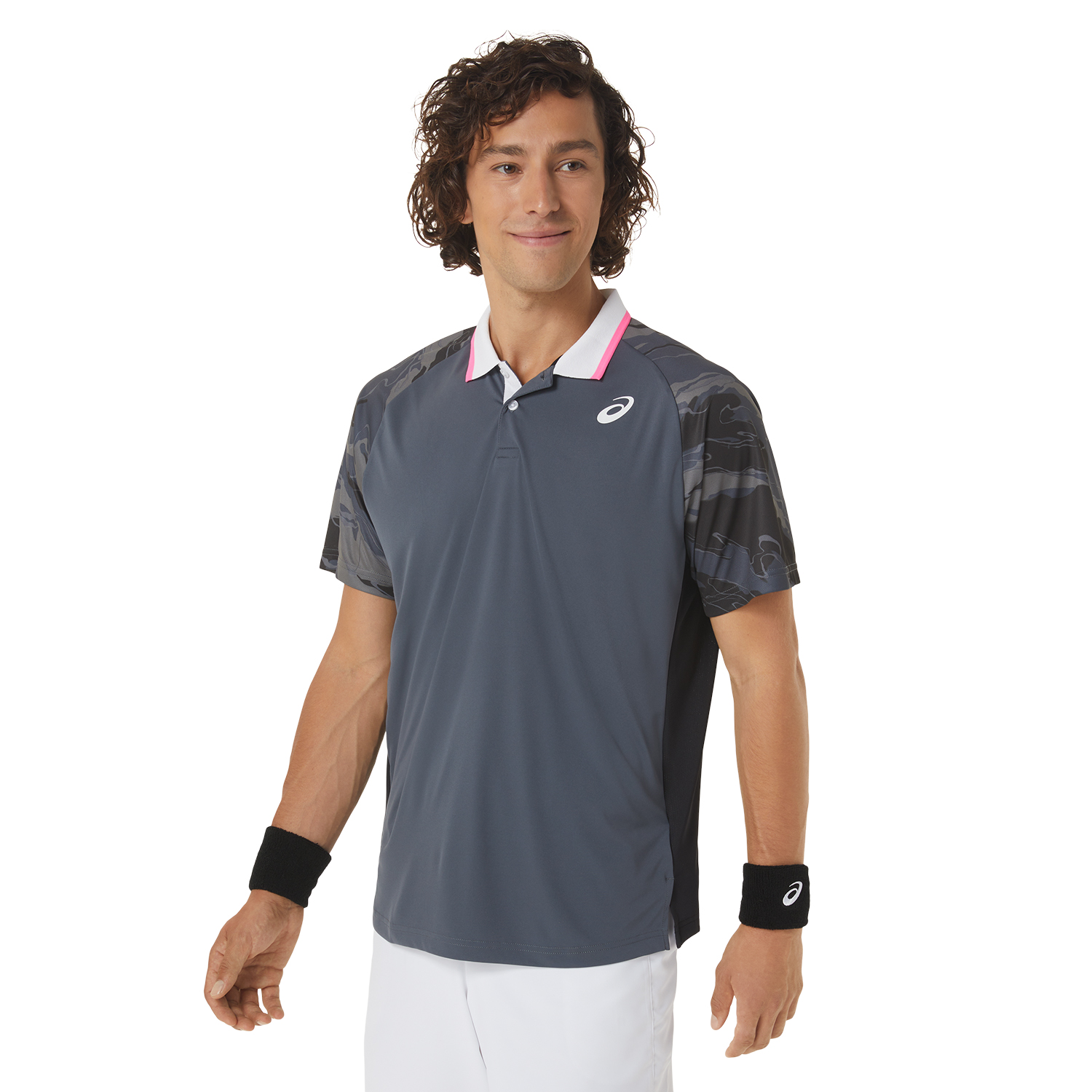 Asics Court Graphic Polo - Carrier Grey