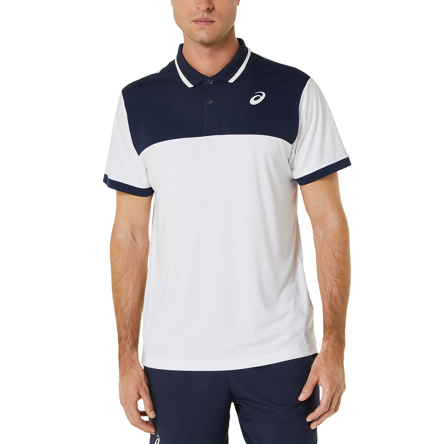 Asics Court Polo - Brilliant White/Midnight