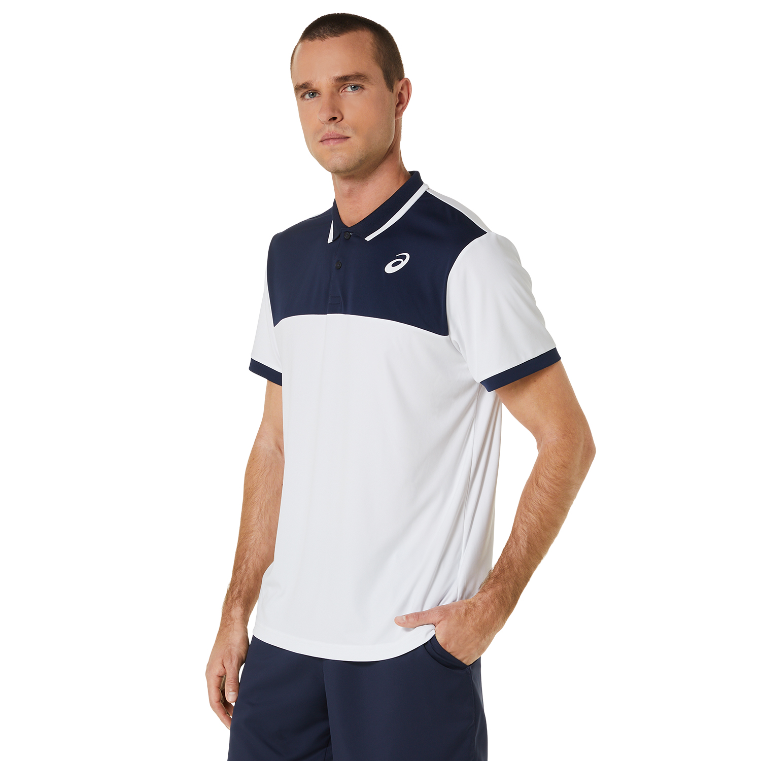 Asics Court Polo - Brilliant White/Midnight