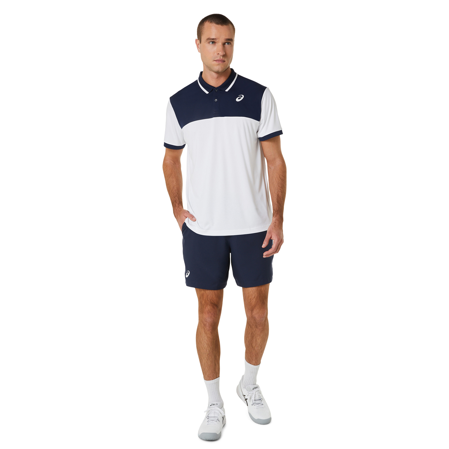 Asics Court Polo - Brilliant White/Midnight