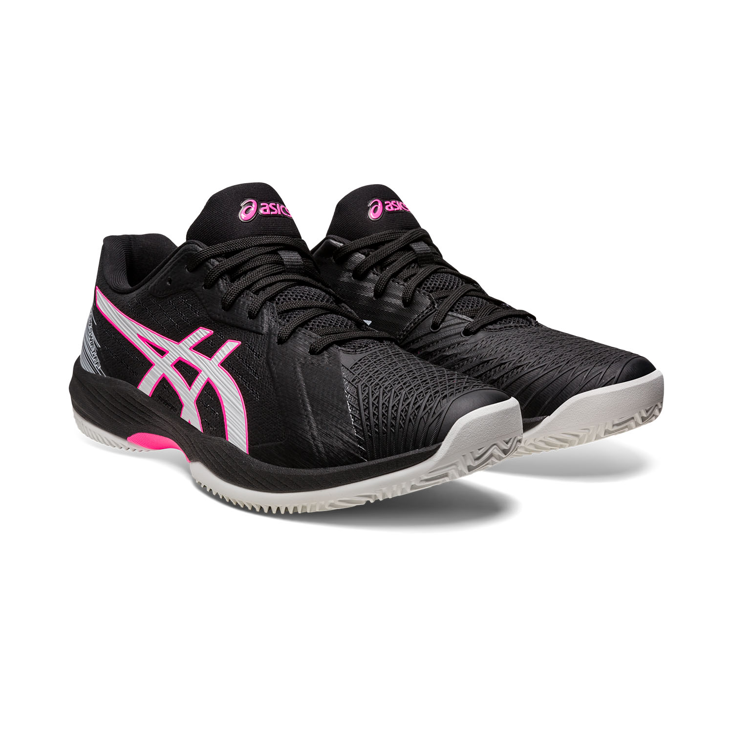 Asics Solution Swift FF Clay Men's Tennis Shoes - Black/Hot Pink
