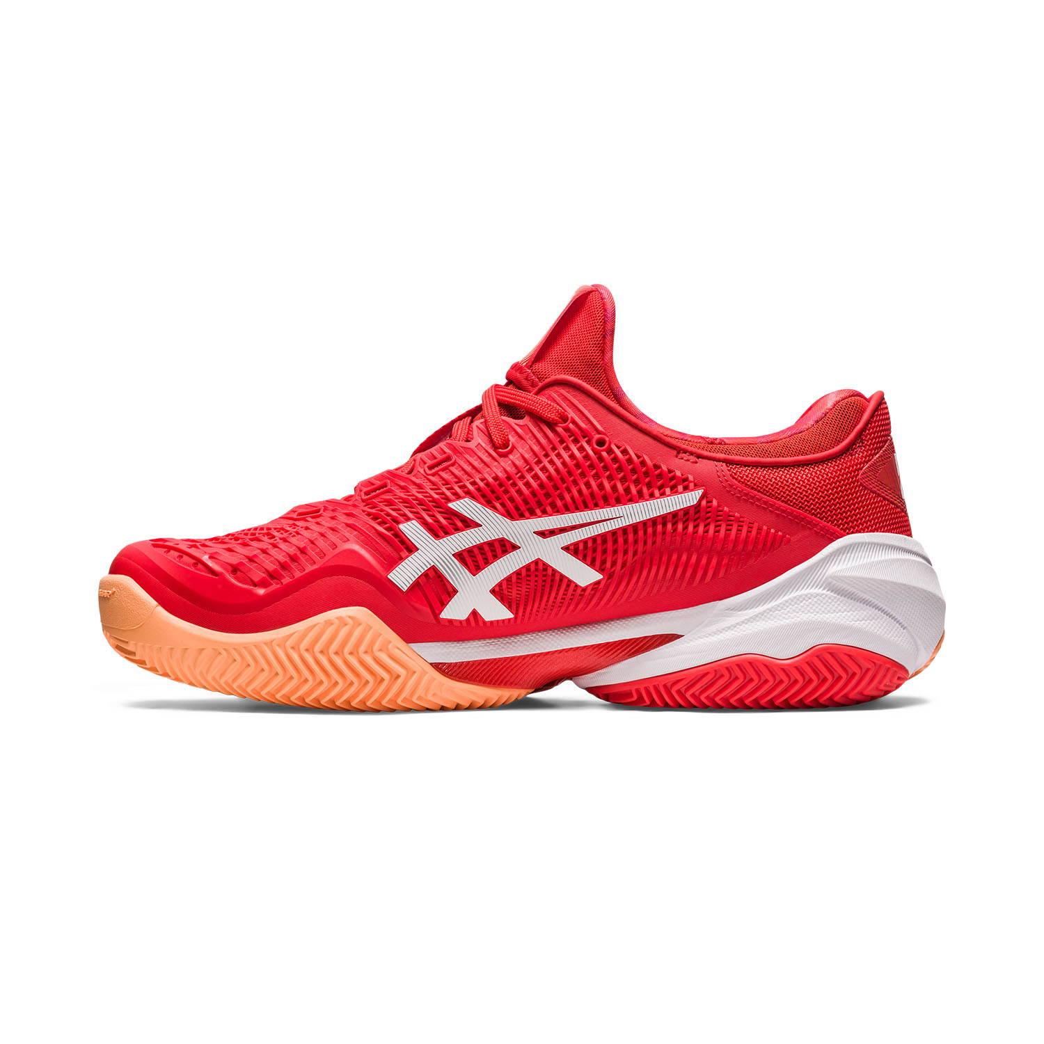 Asics Court FF 3 Novak Clay Men's Tennis Shoes - Fiery Red/White