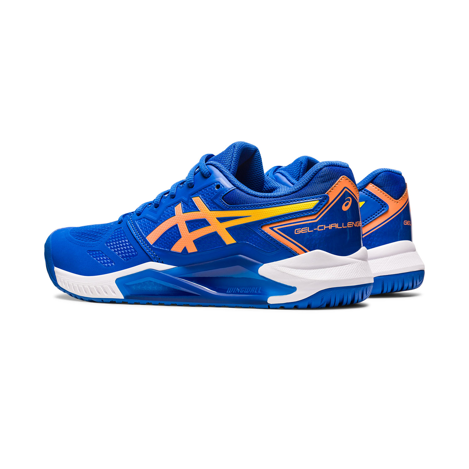 千寿 Asics Gel Challenger 13 Men's Tennis Shoes - Tuna Blue/Sun Peach