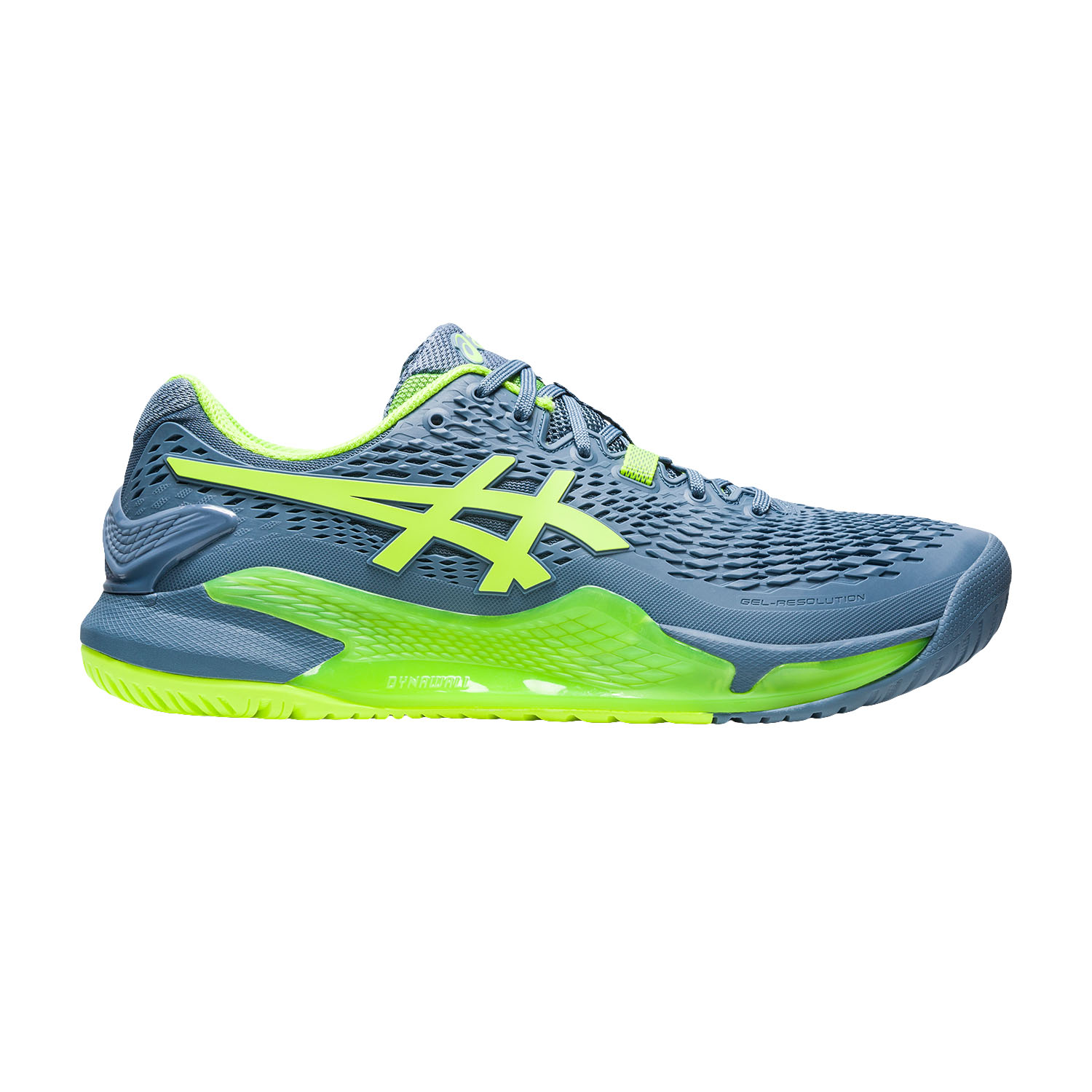 Asics Gel Resolution 9 - Steel Blue/Hazard Green