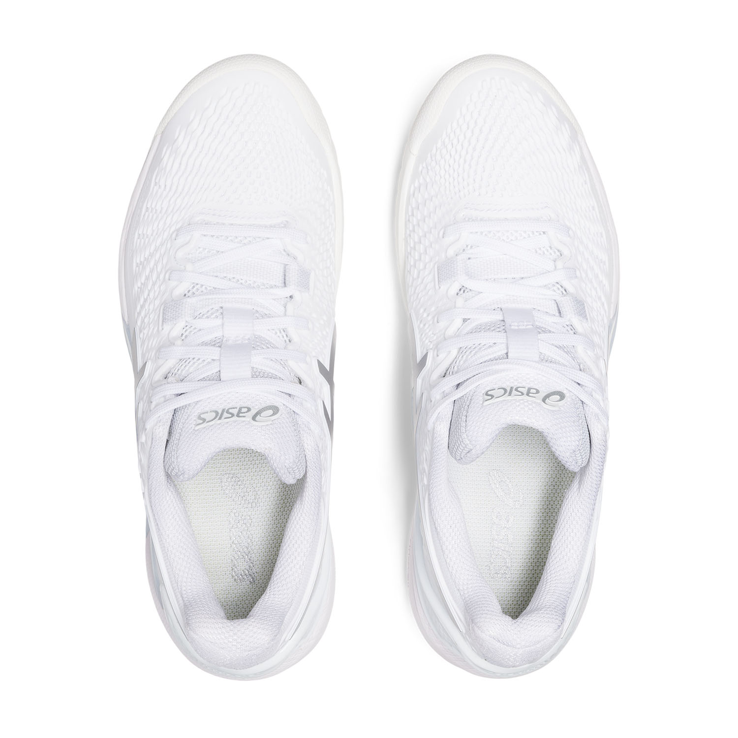 Asics Gel Resolution 9 Women's Tennis Shoes - White/Pure Silver