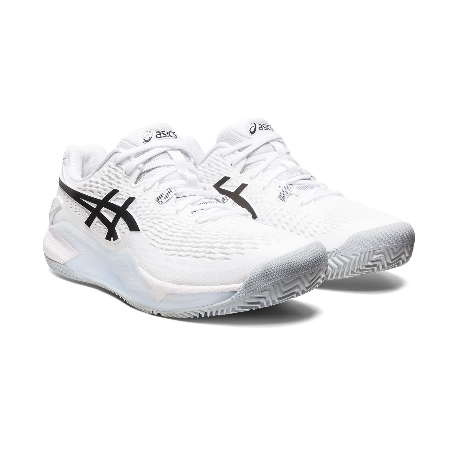 Asics Gel Resolution Clay 9 Men's Tennis Shoes - White/Black